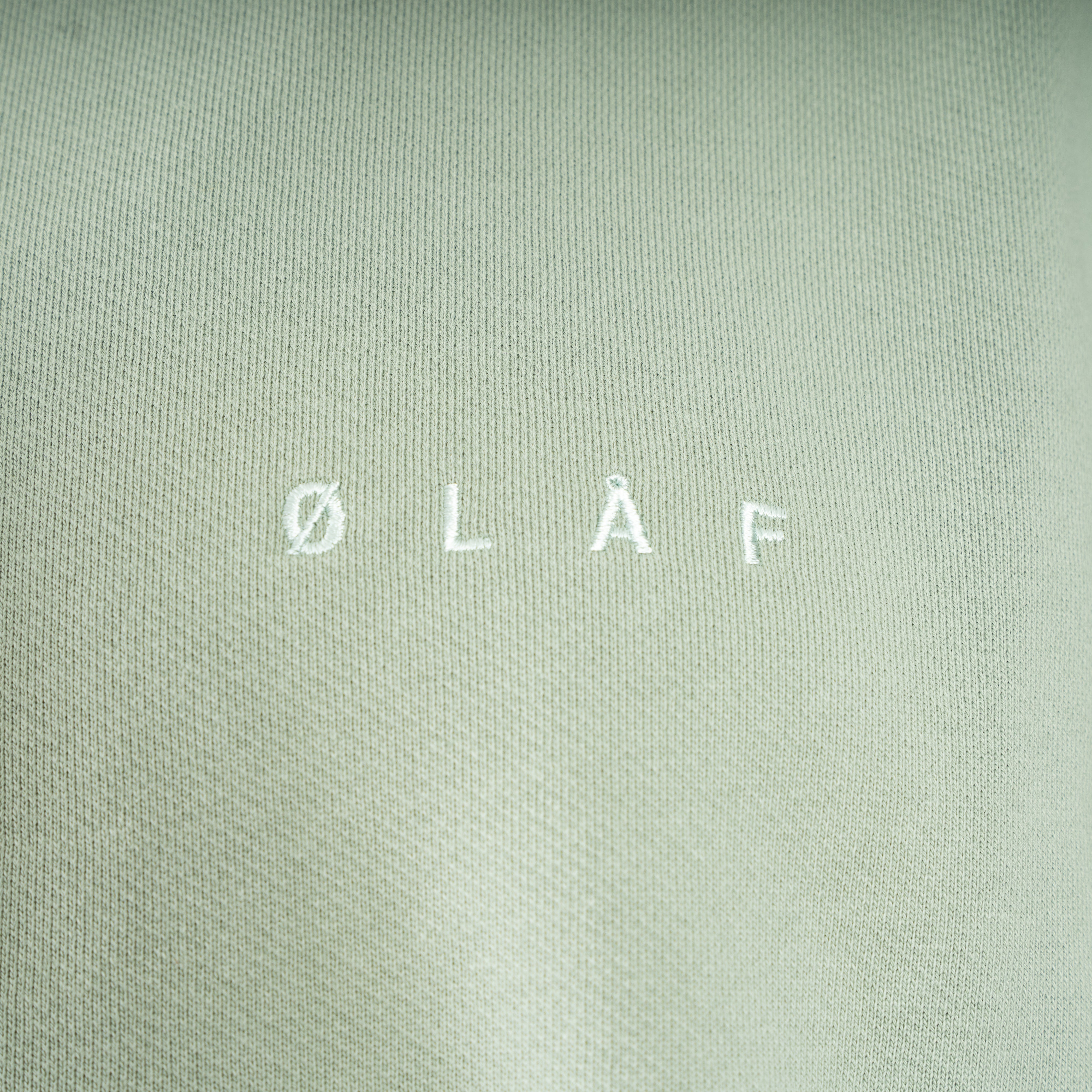 Olaf Sweater met Backprint Lichtgroen | Lined Face Crewneck