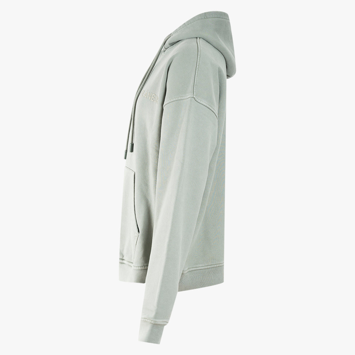Flaneur Hoodie Groen | Double Logo Washed Hoodie