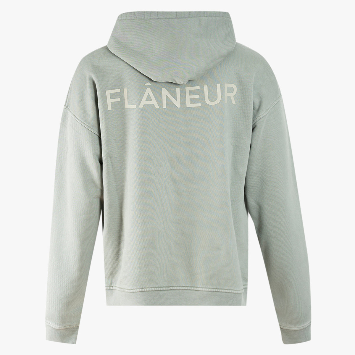 Flaneur Hoodie Groen | Double Logo Washed Hoodie