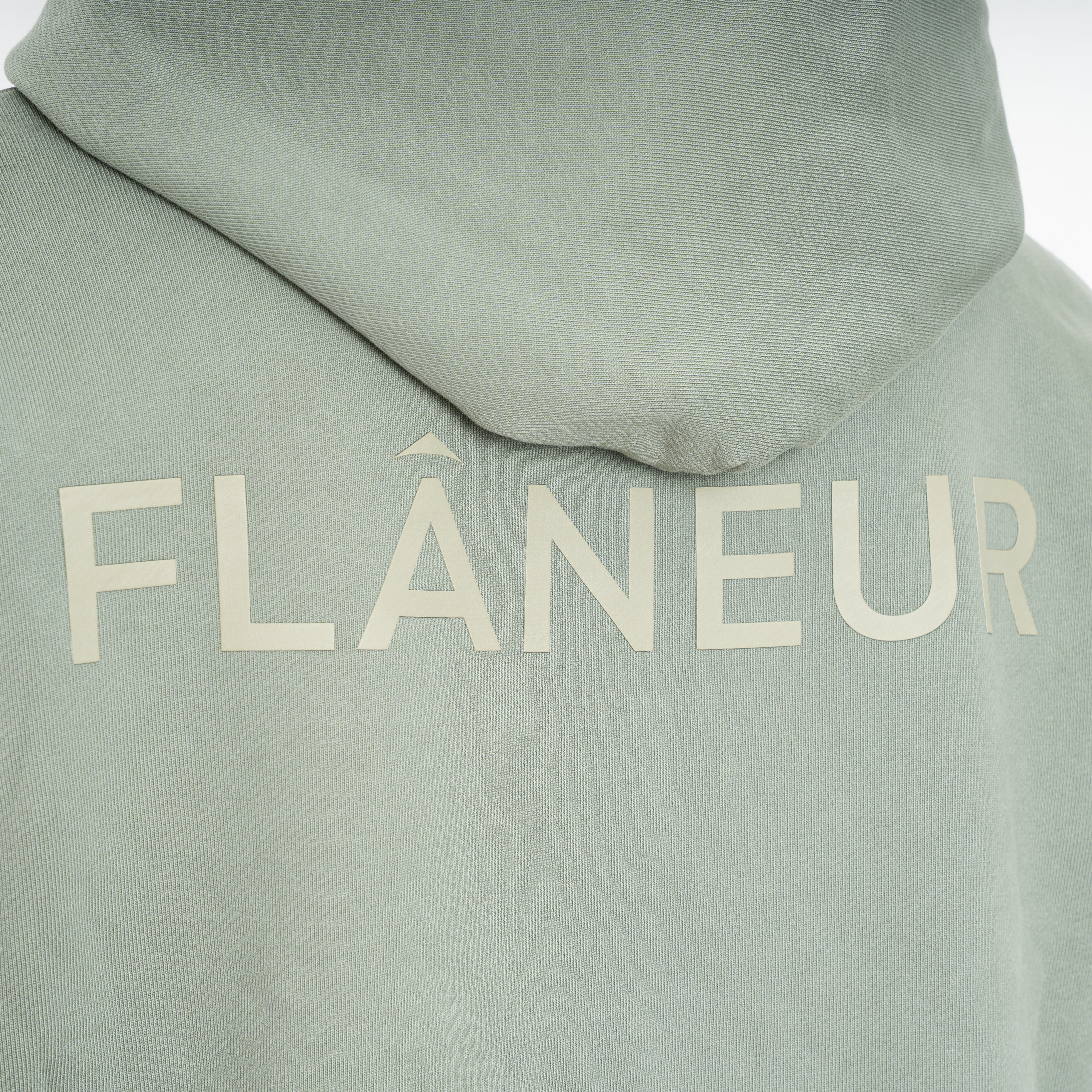 Flaneur Hoodie Groen | Double Logo Washed Hoodie