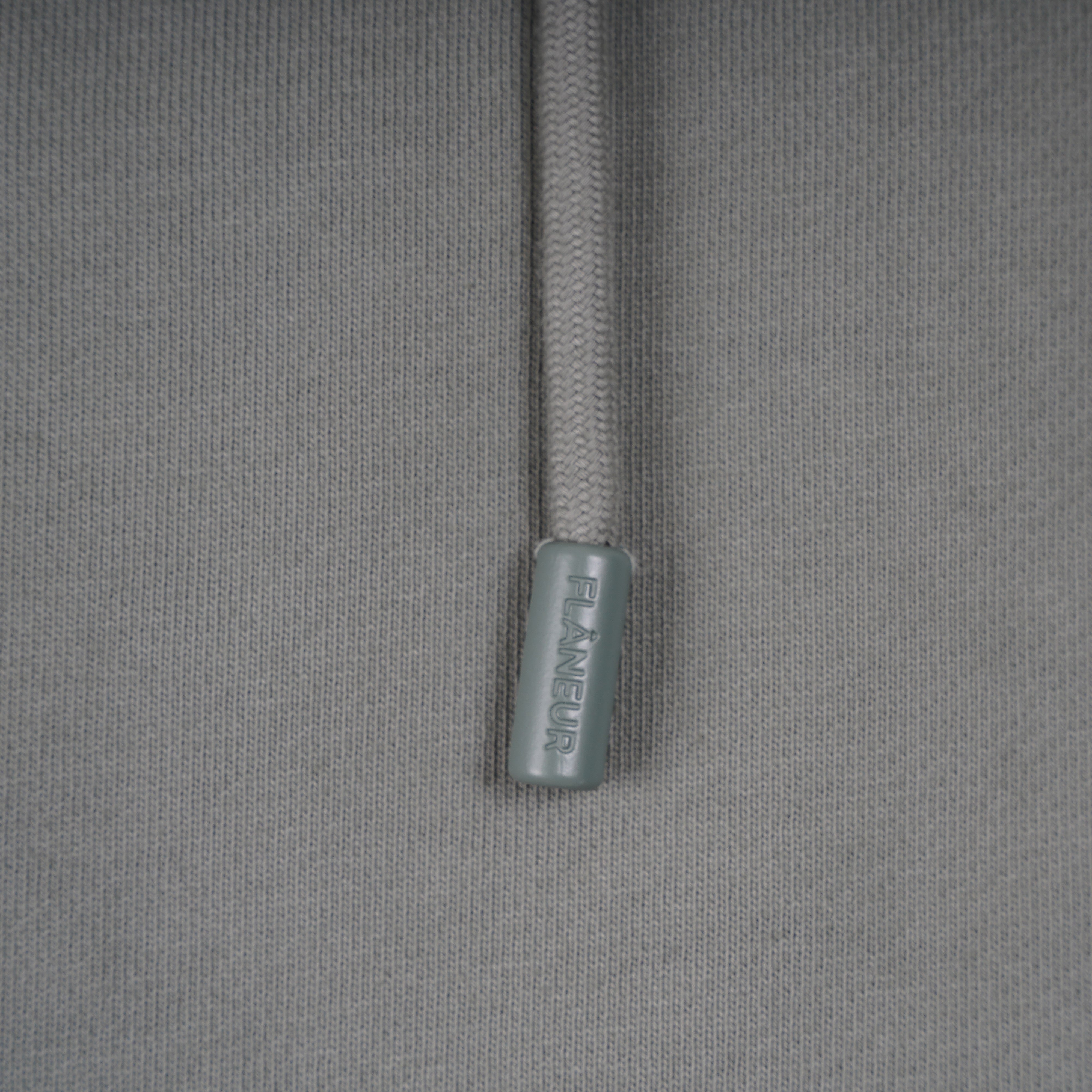 Flaneur Hoodie Groen | Double Logo Washed