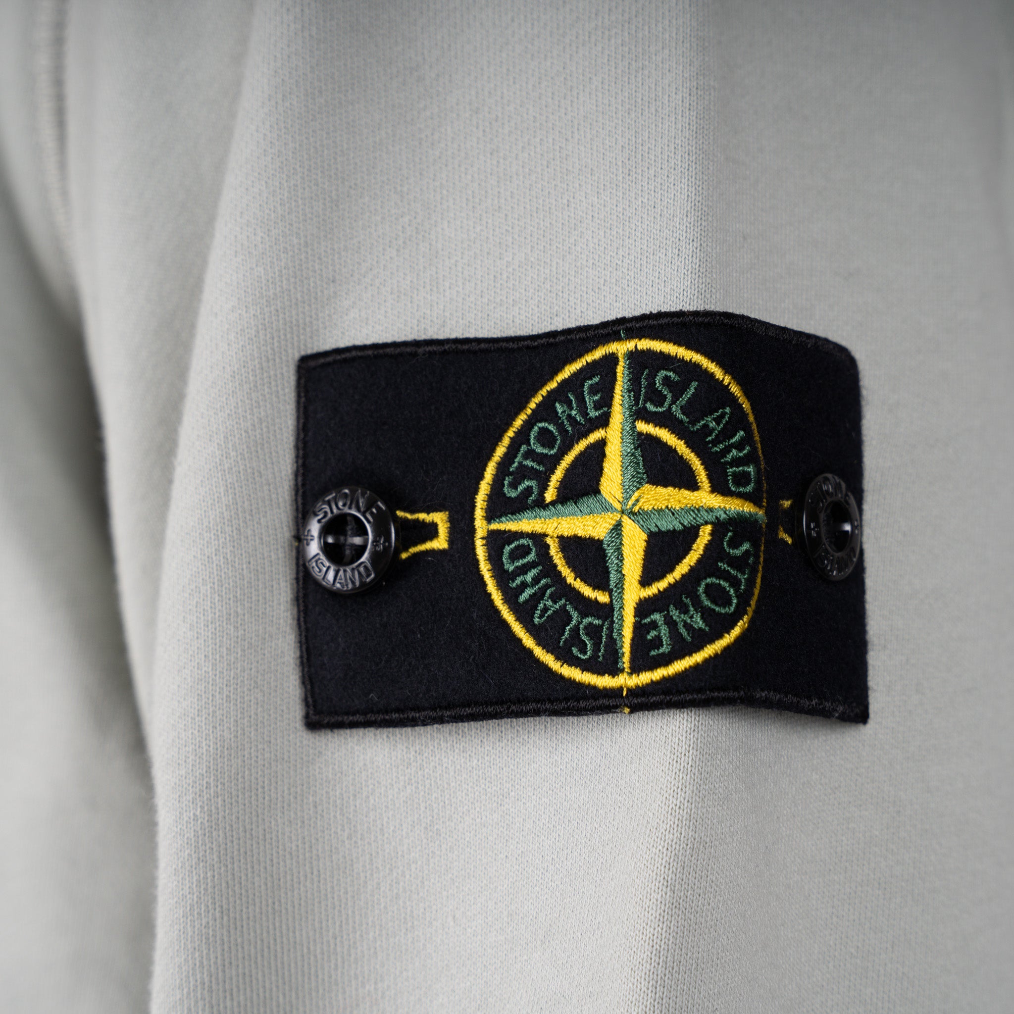 Stone Island Sweater met Rits Lichtgroen | Cotton Fleece