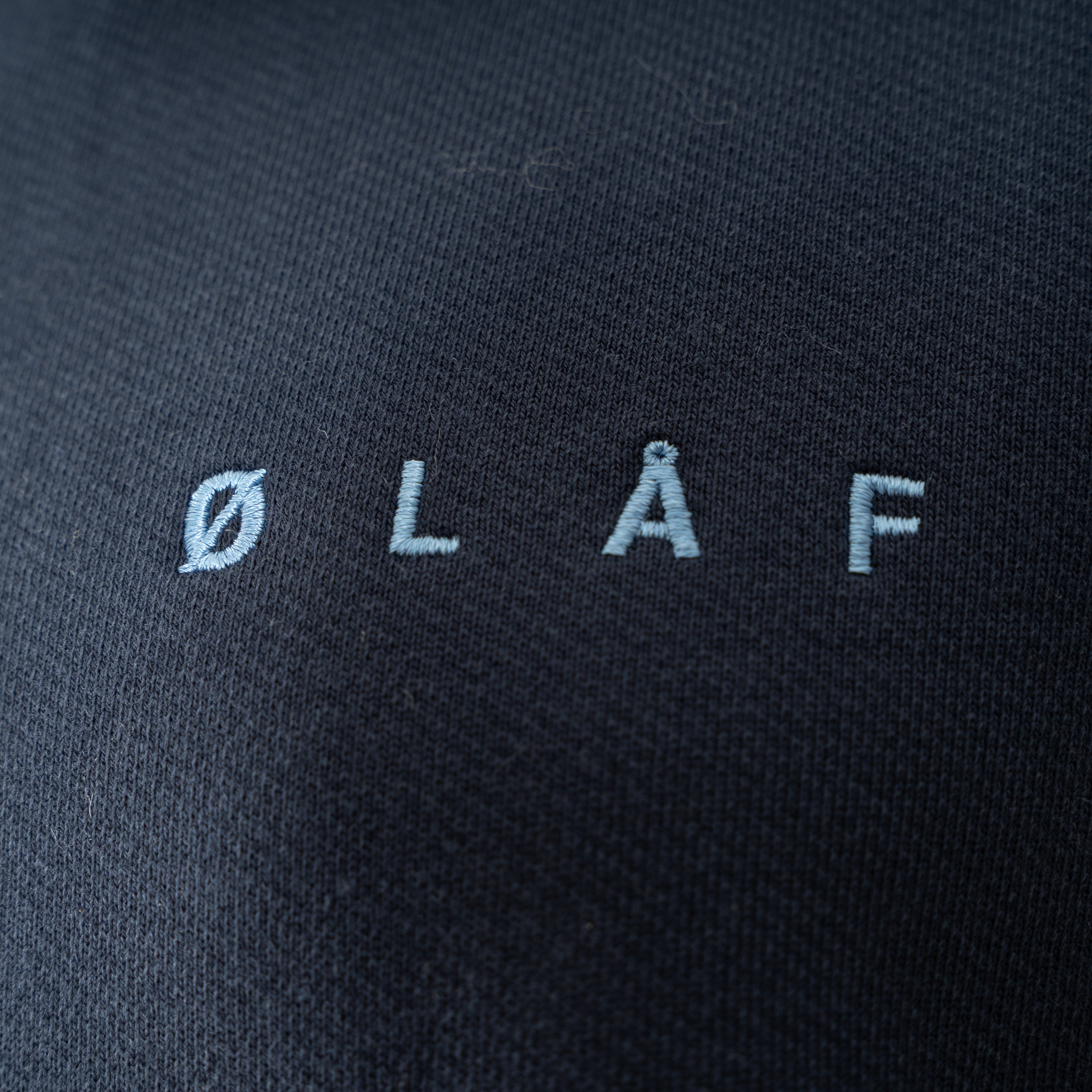 Olaf Sweater met Backprint Donkerblauw | Lined Face Crewneck