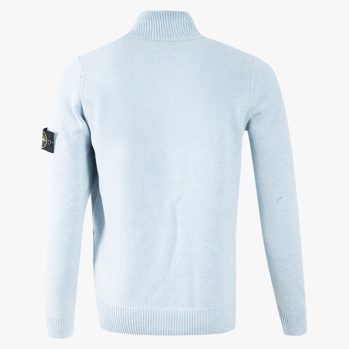 Stone Island Gebreide Trui met Knopenlijst Lichtblauw | Lambswool