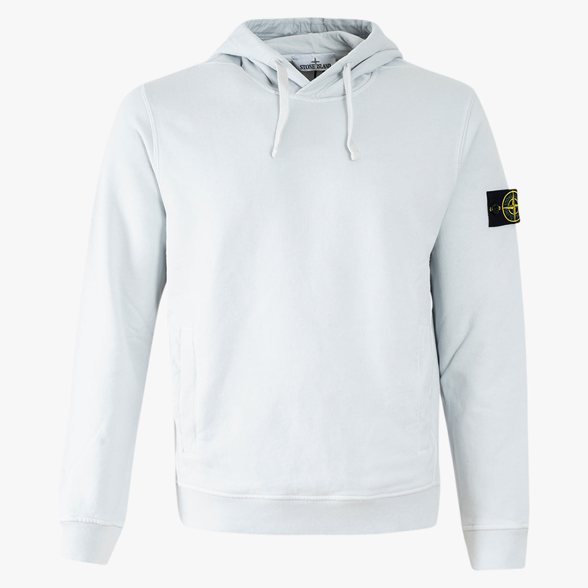 Stone Island Hoodie Lichtblauw | Brushed Organic Cotton Fleece