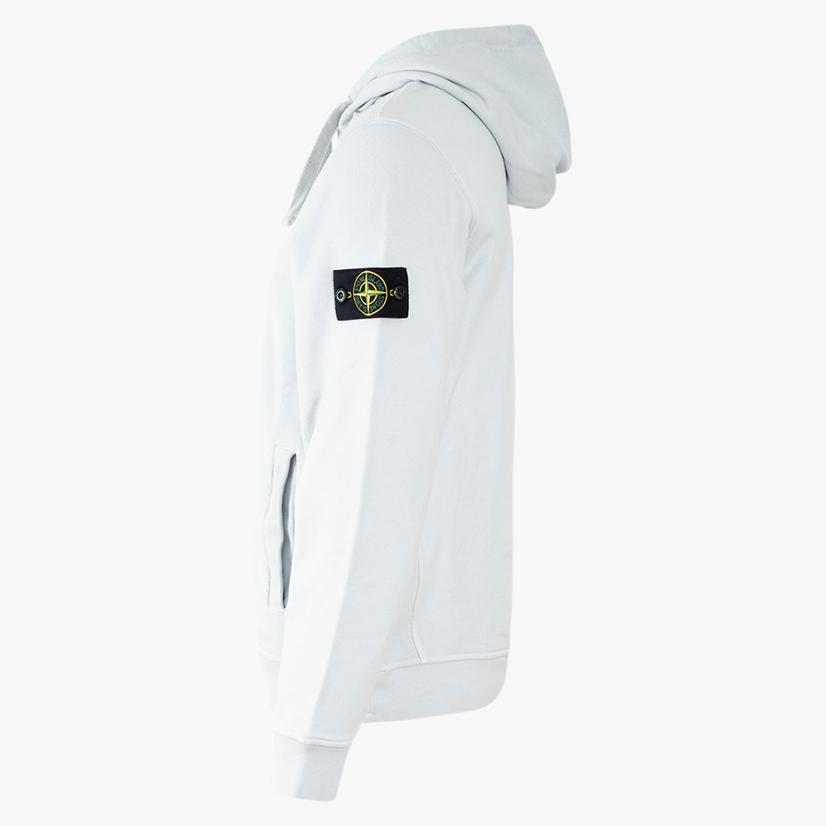 Stone Island Hoodie Lichtblauw | Brushed Organic Cotton Fleece