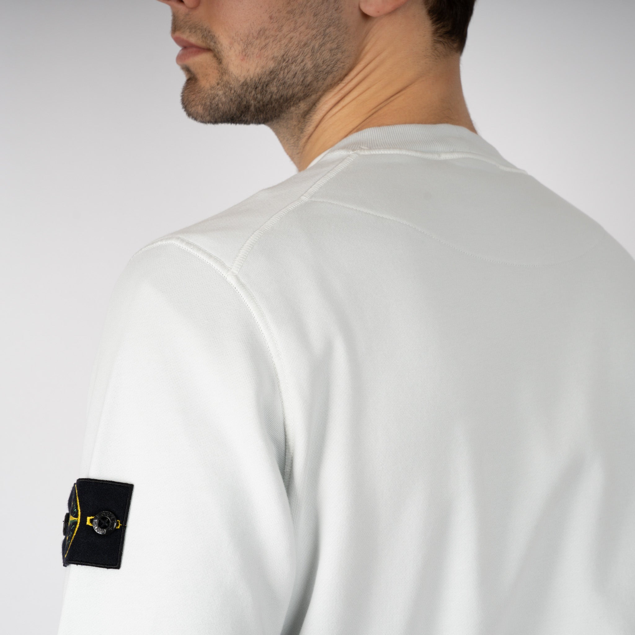 Stone Island Sweater Lichtblauw | Cotton Fleece