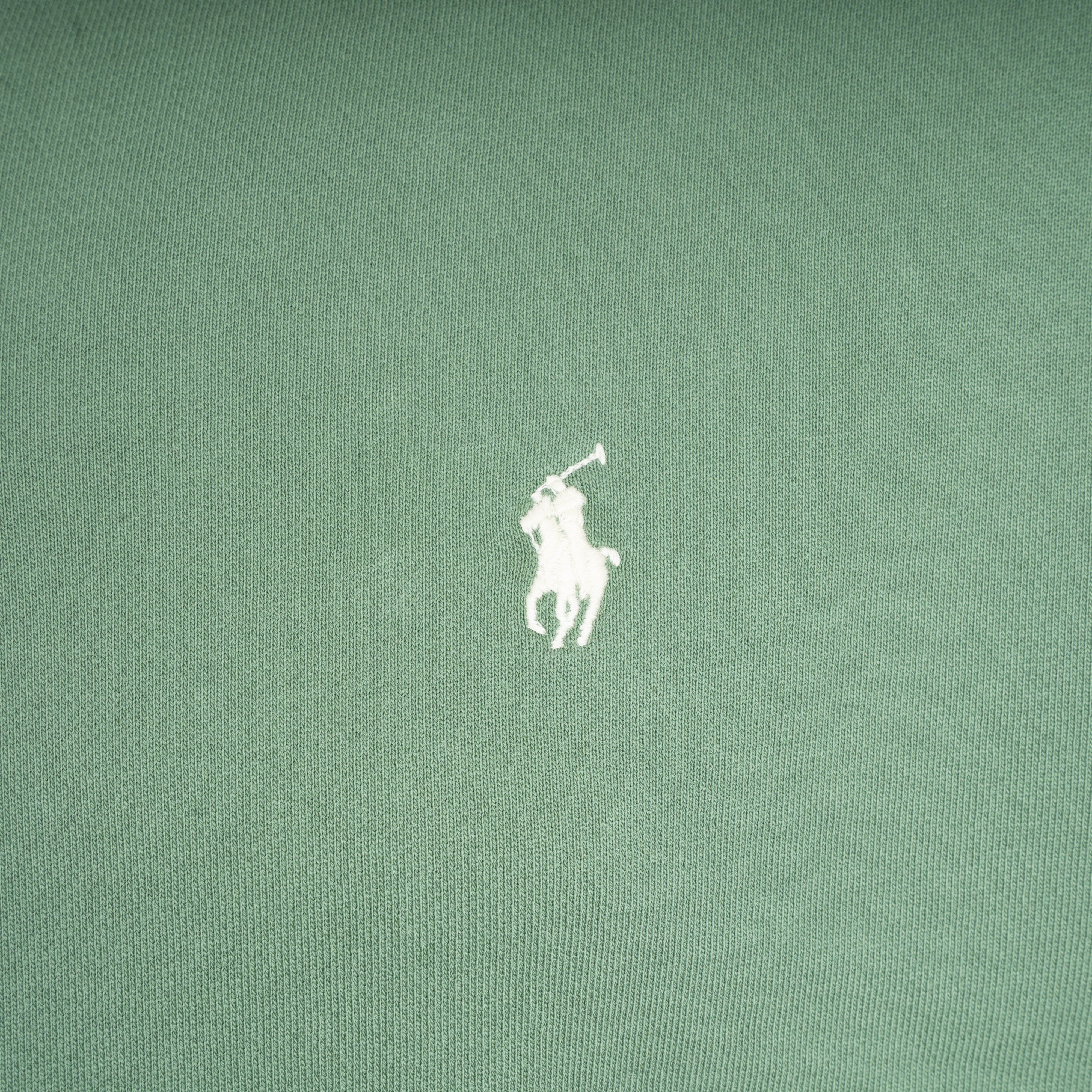 Ralph Lauren Sweater met Rits Lichtgroen | Loopback Fleece