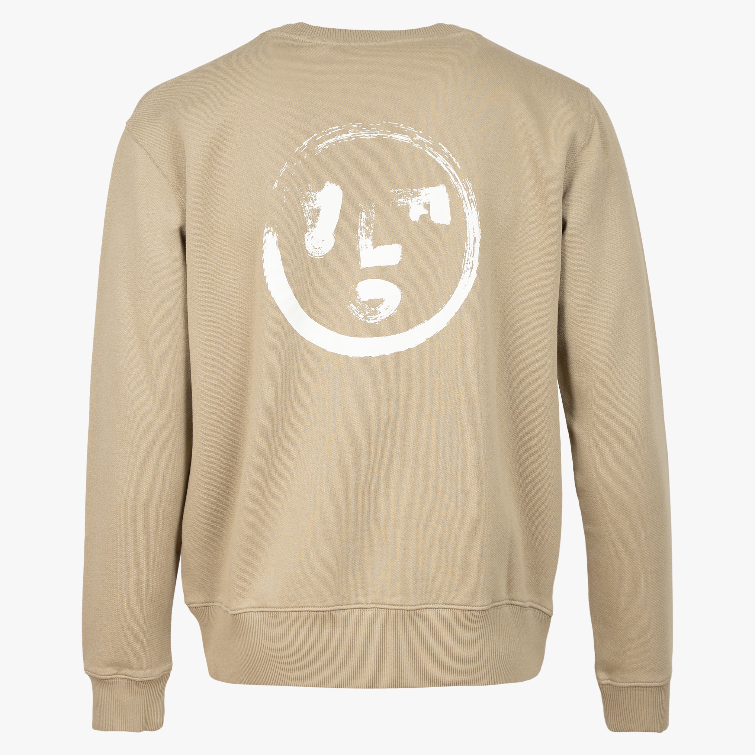 Olaf Sweater Backprint Zand | Brushstroke Face