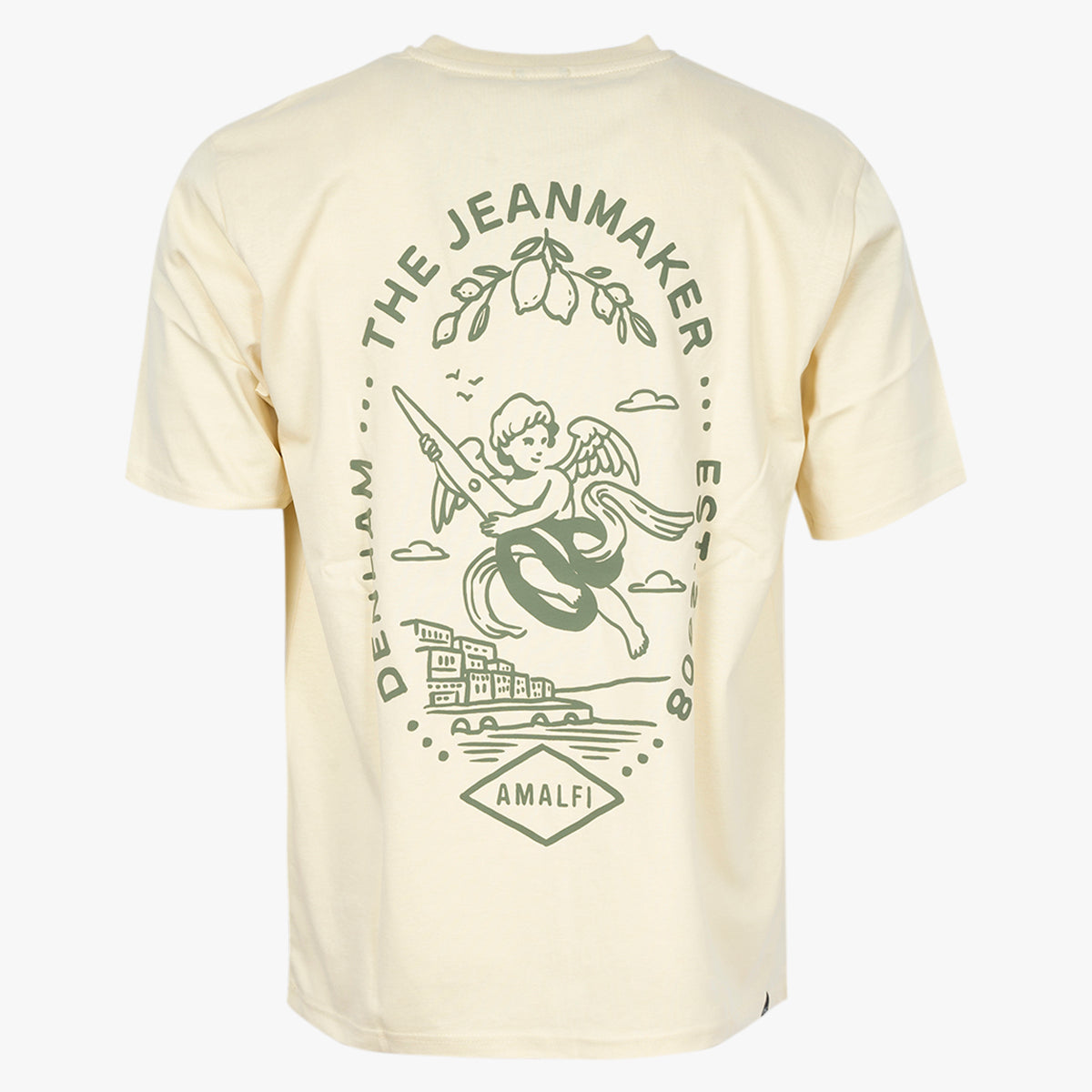 Denham T-Shirt Backprint Geel | Cherub Tee