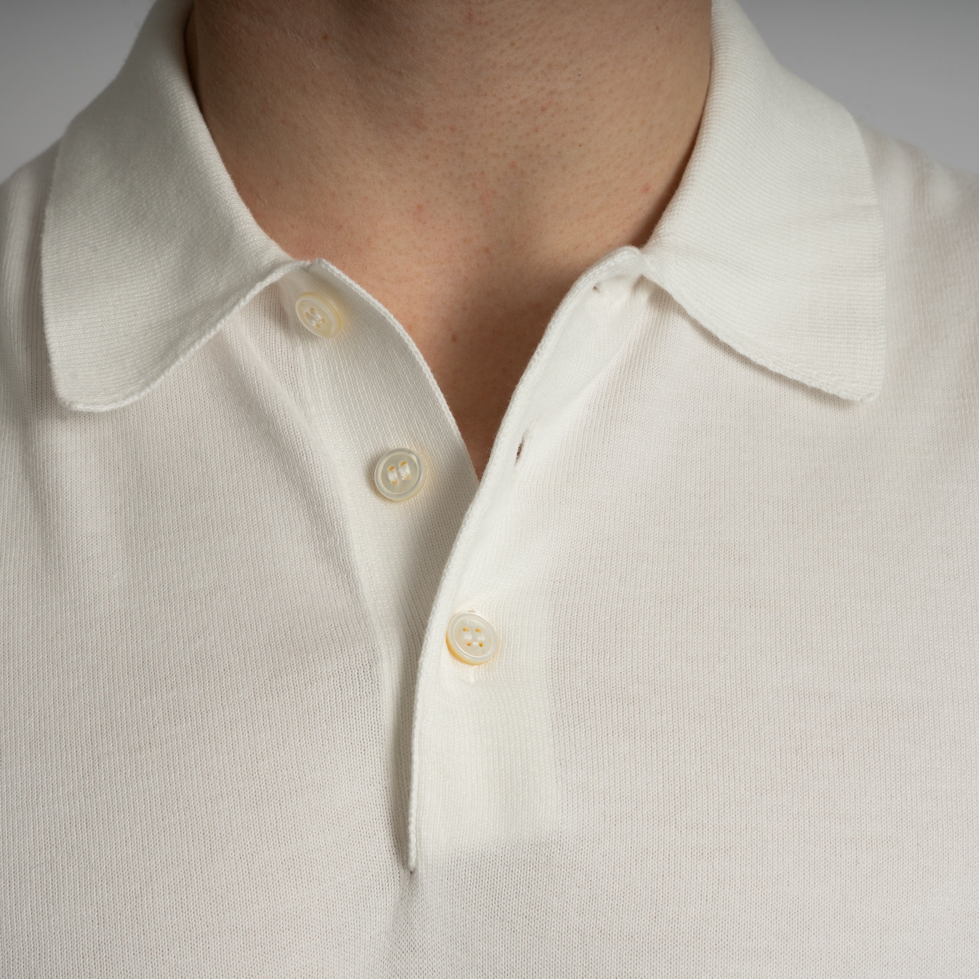 Gran Sasso Polo Wit | Fresh Cotton