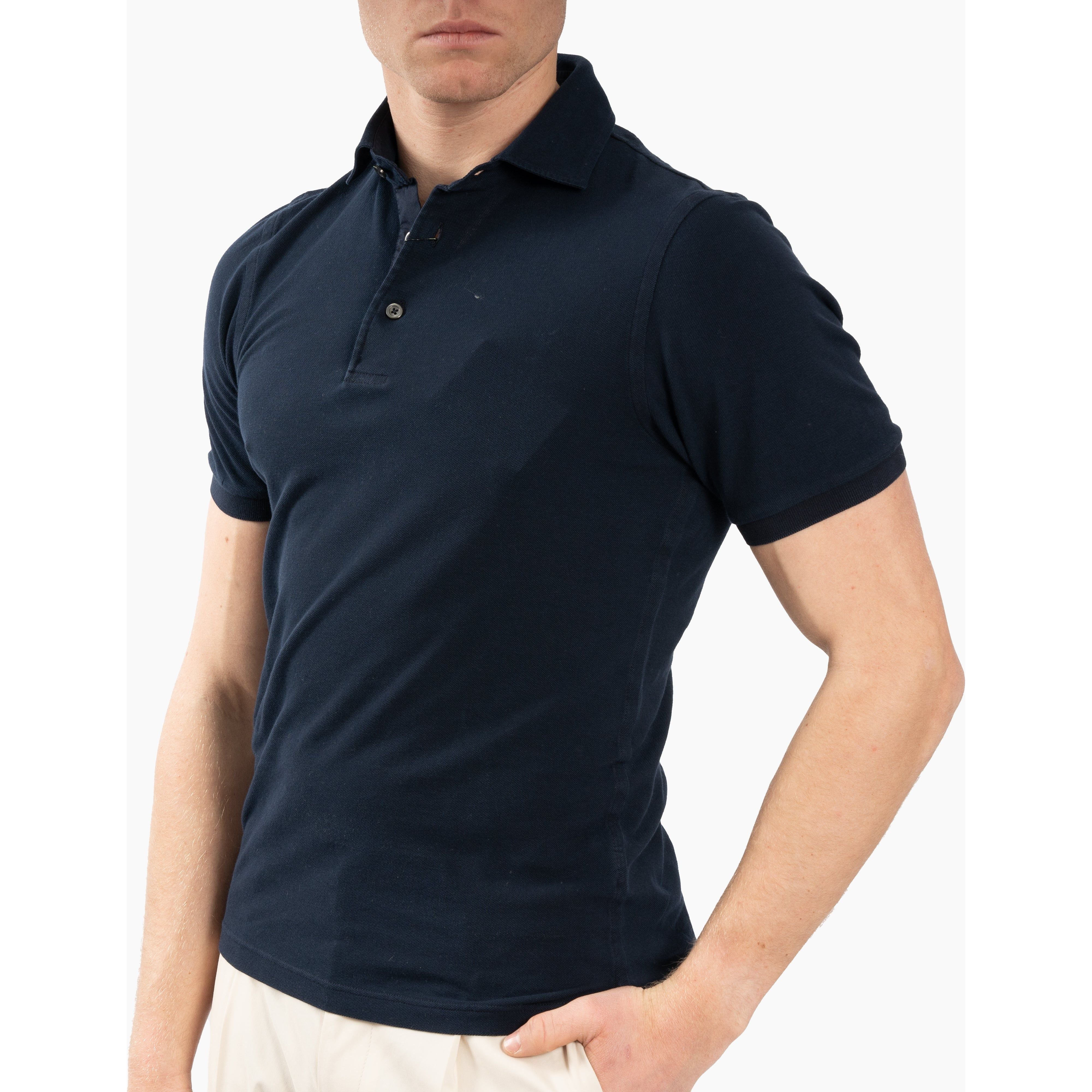 Gran Sasso Polo Donkerblauw | Vintage