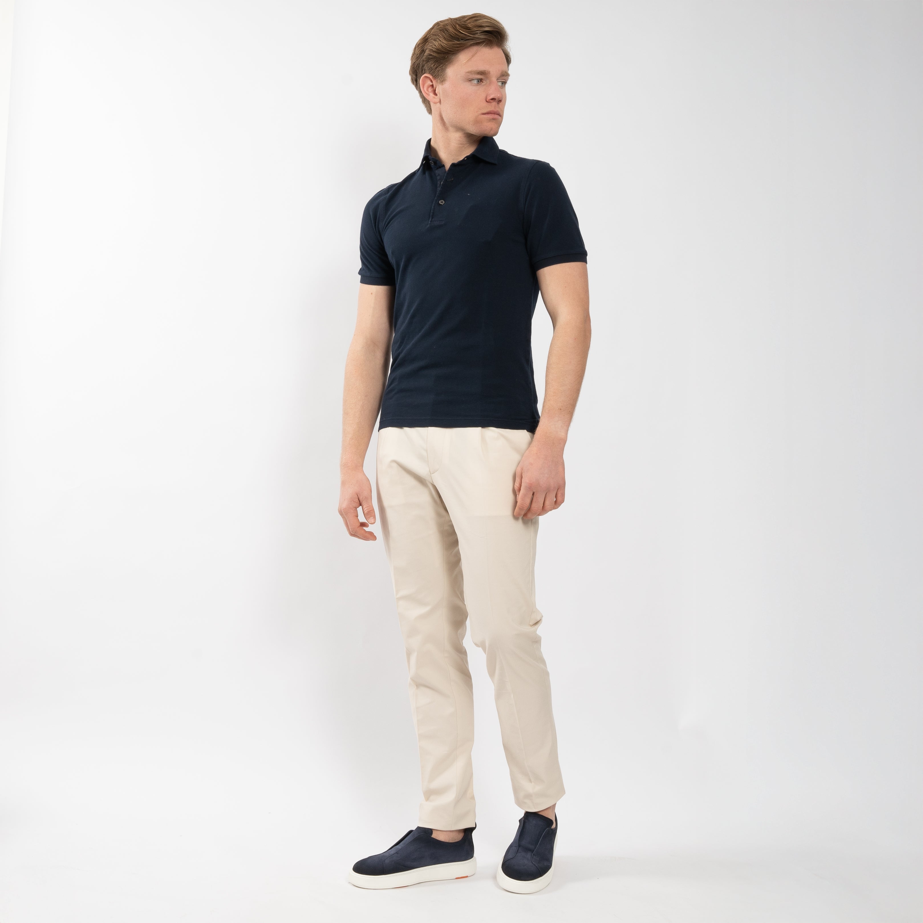 Gran Sasso Polo Donkerblauw | Vintage