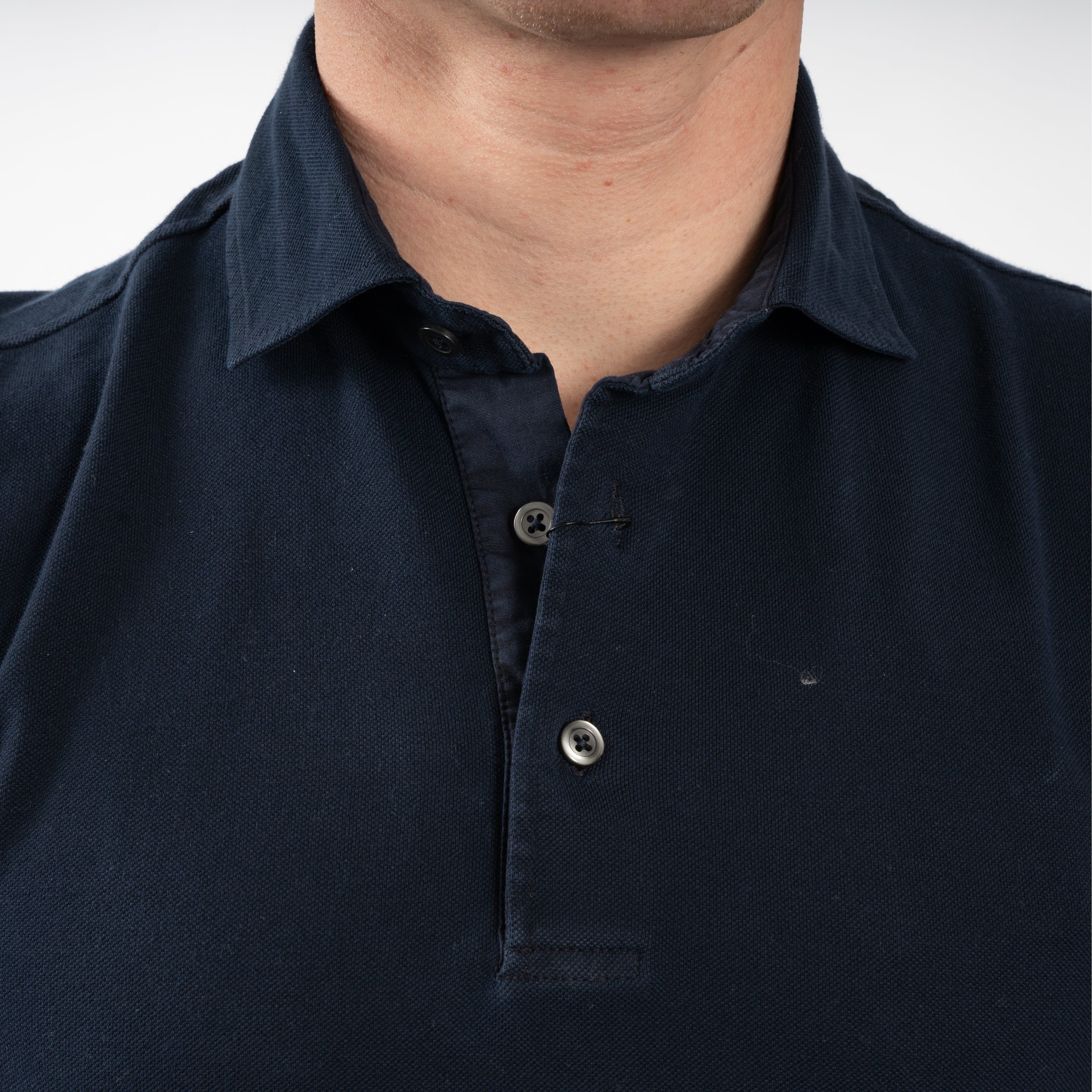 Gran Sasso Polo Donkerblauw | Vintage