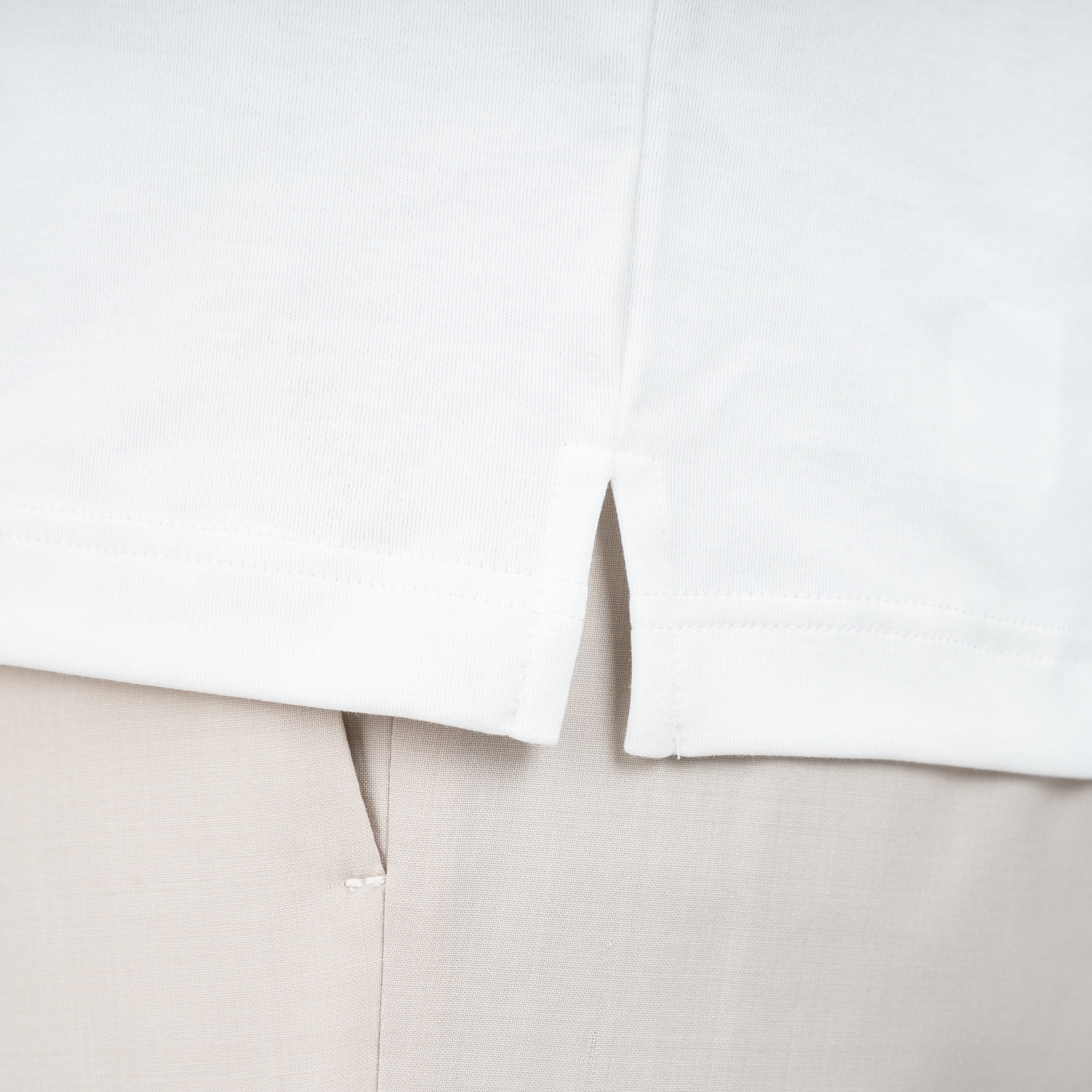 Gran Sasso Polo Wit | Mercerized Cotton