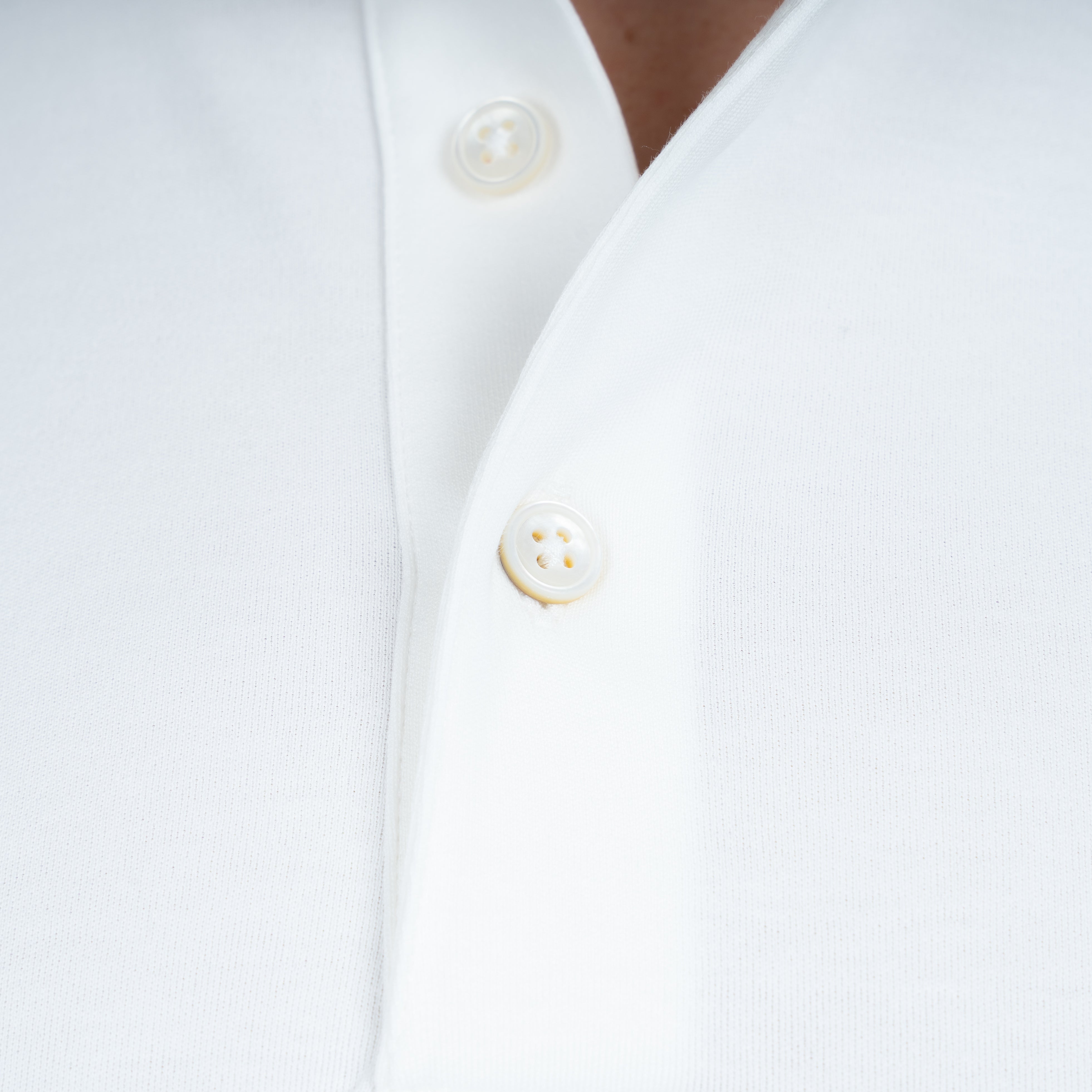 Gran Sasso Polo Wit | Mercerized Cotton