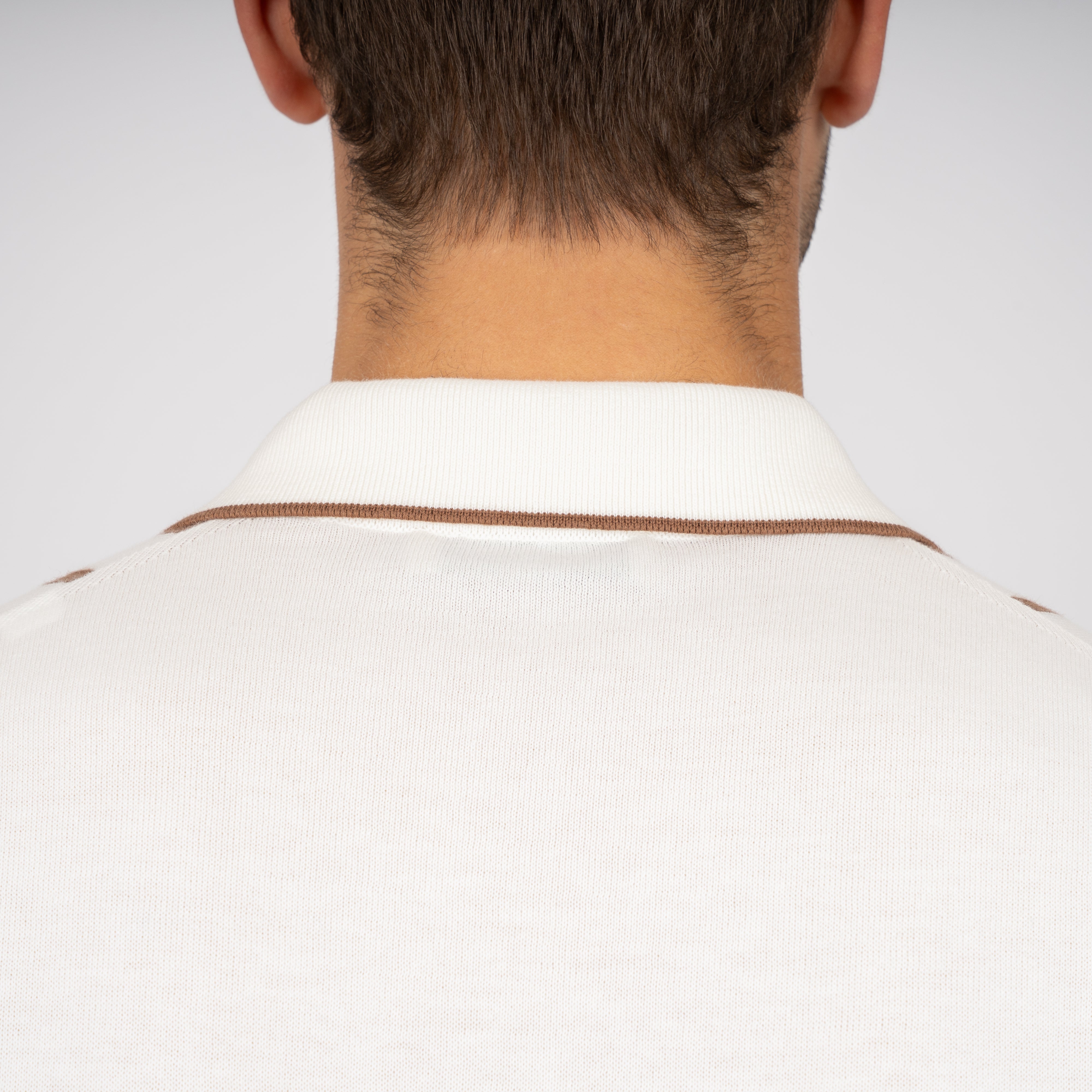 Gran Sasso Doorknoop Polo Off-White | Organic Cotton