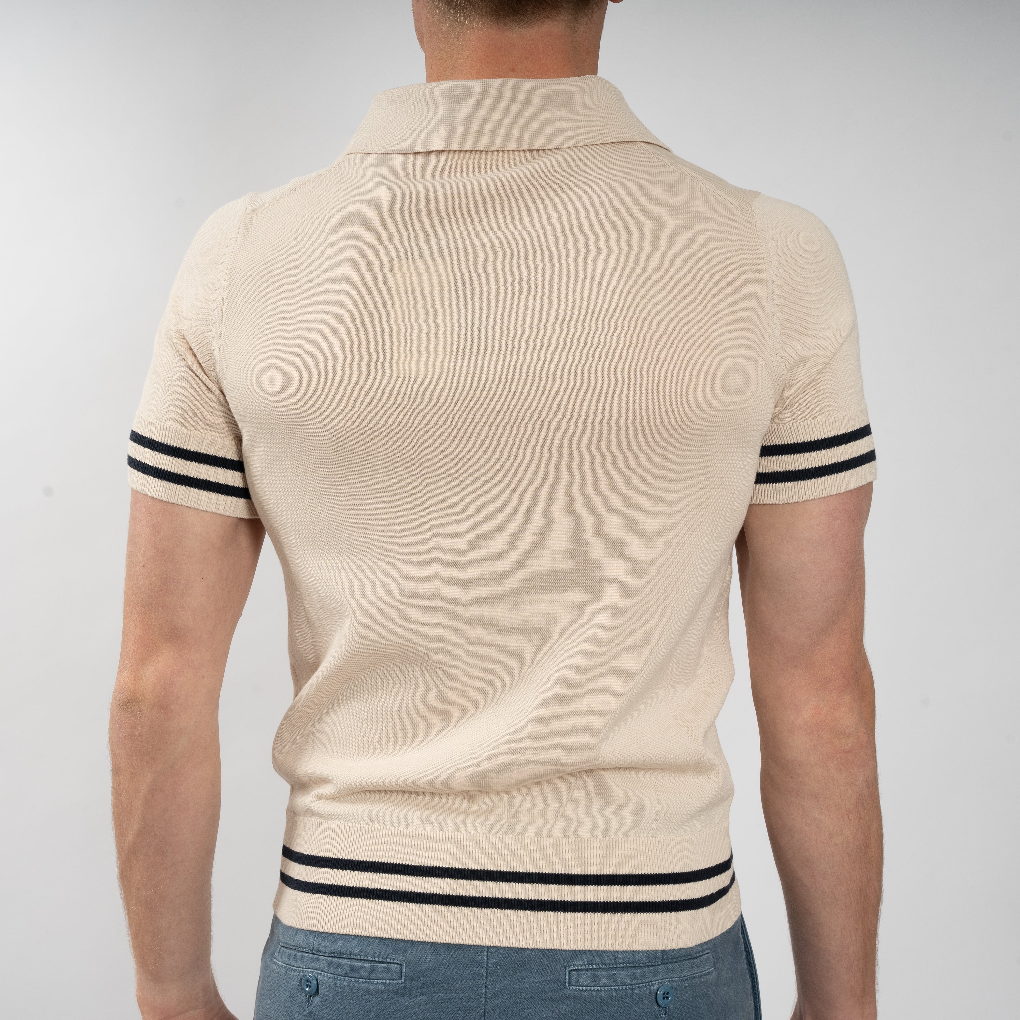 SEVEN DIALS Buttonless Polo Beige | Fido