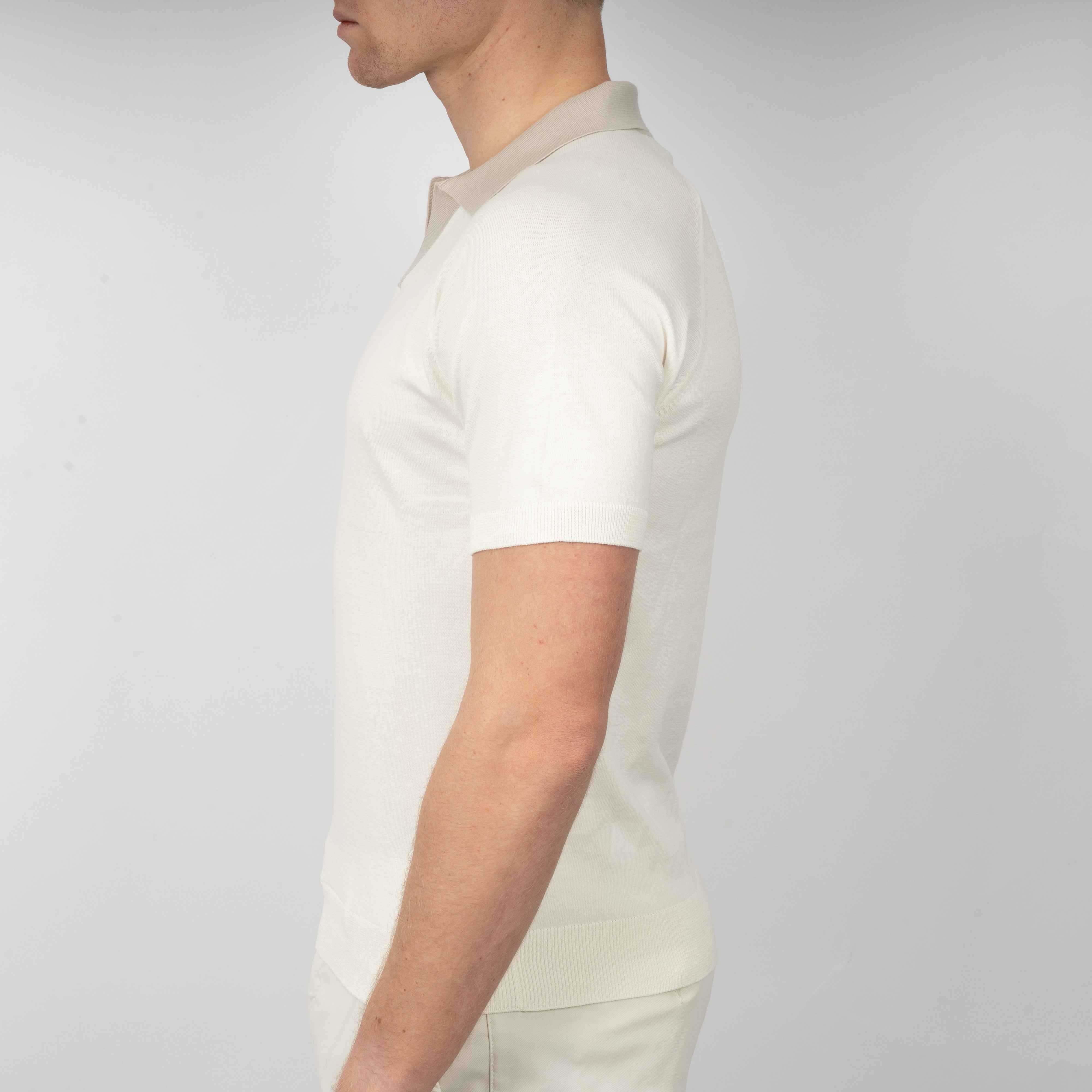 Gran Sasso Polo Off-White | Organic Cotton
