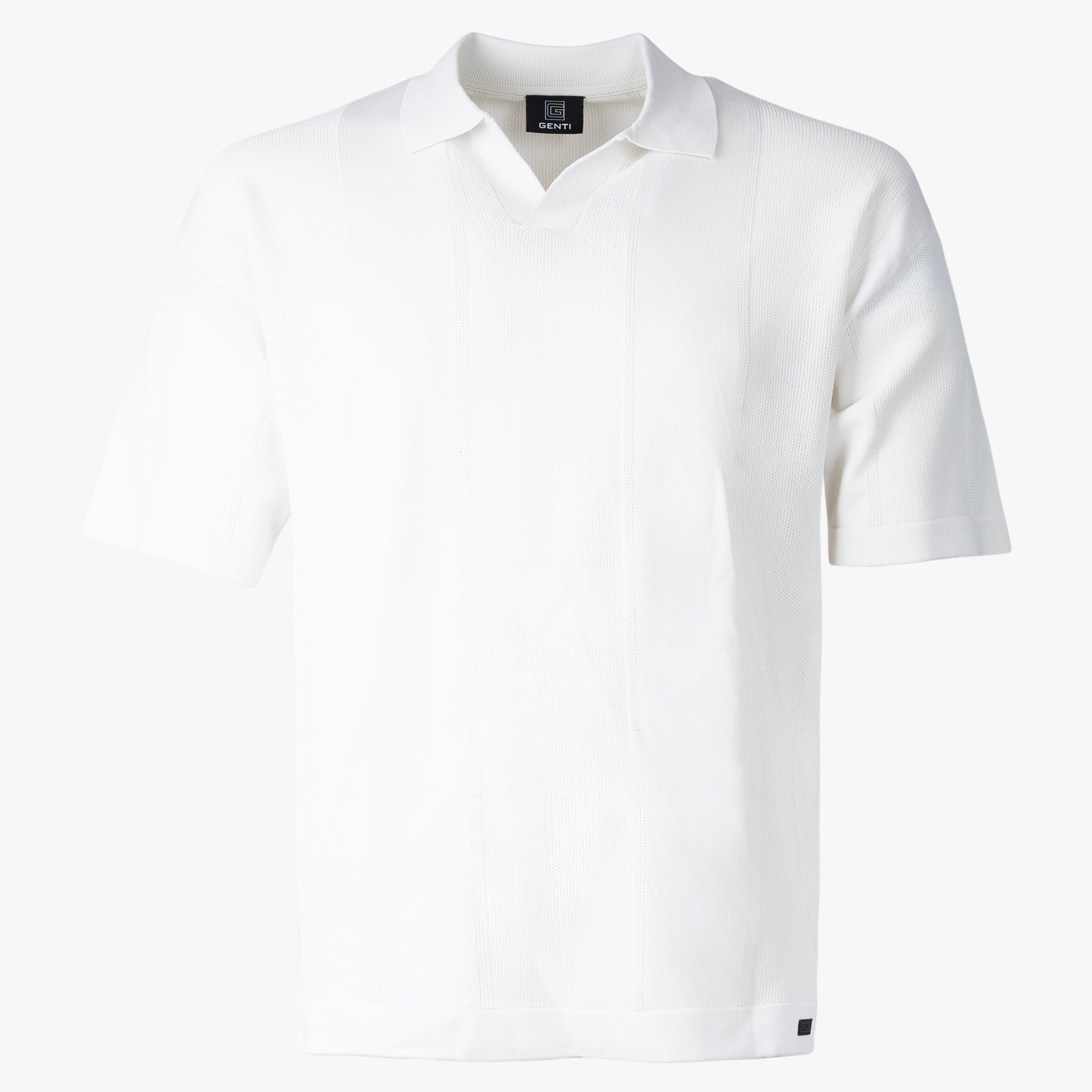 Genti Buttonless Polo Off-White | Cool Dry
