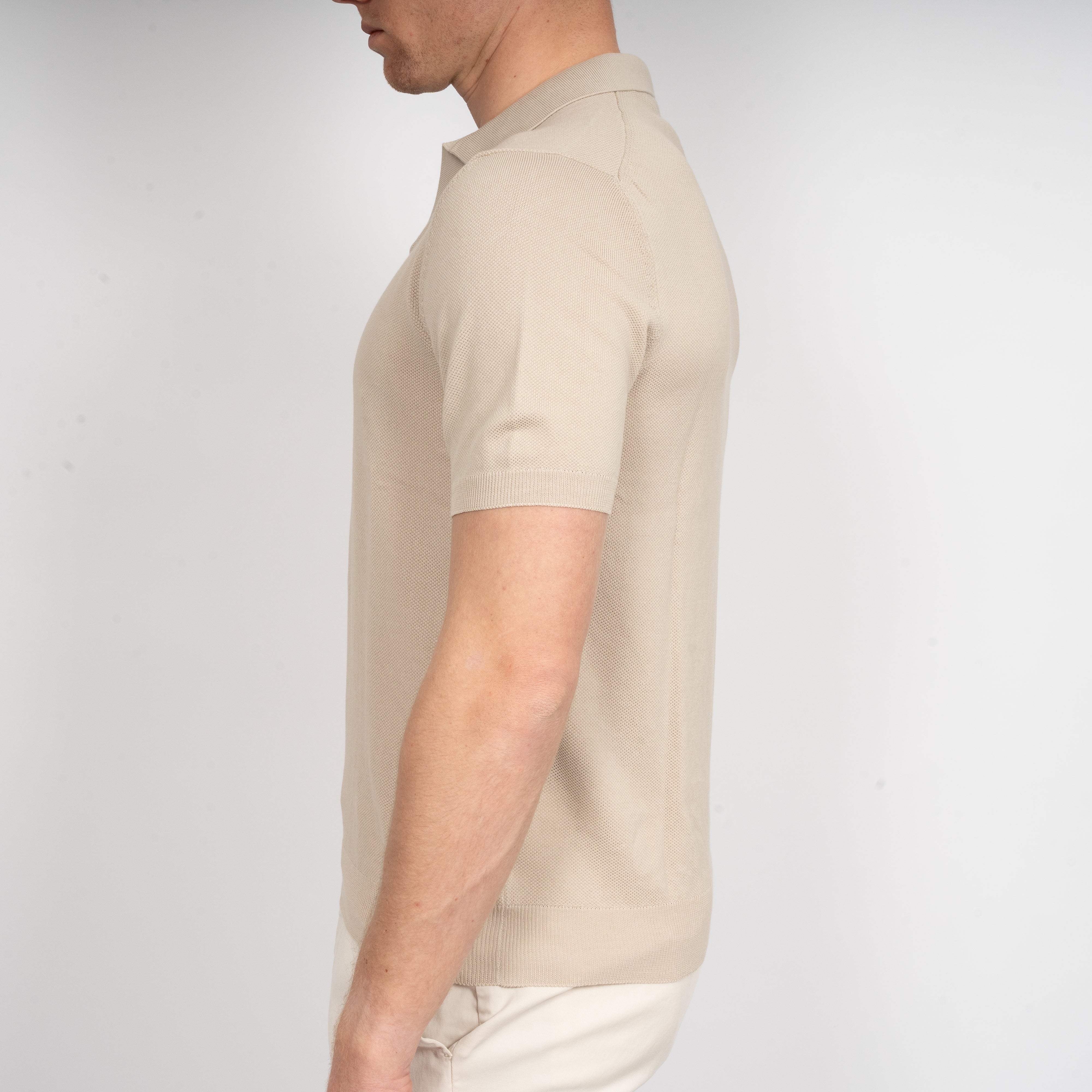Gran Sasso Polo Beige | Fresh Cotton