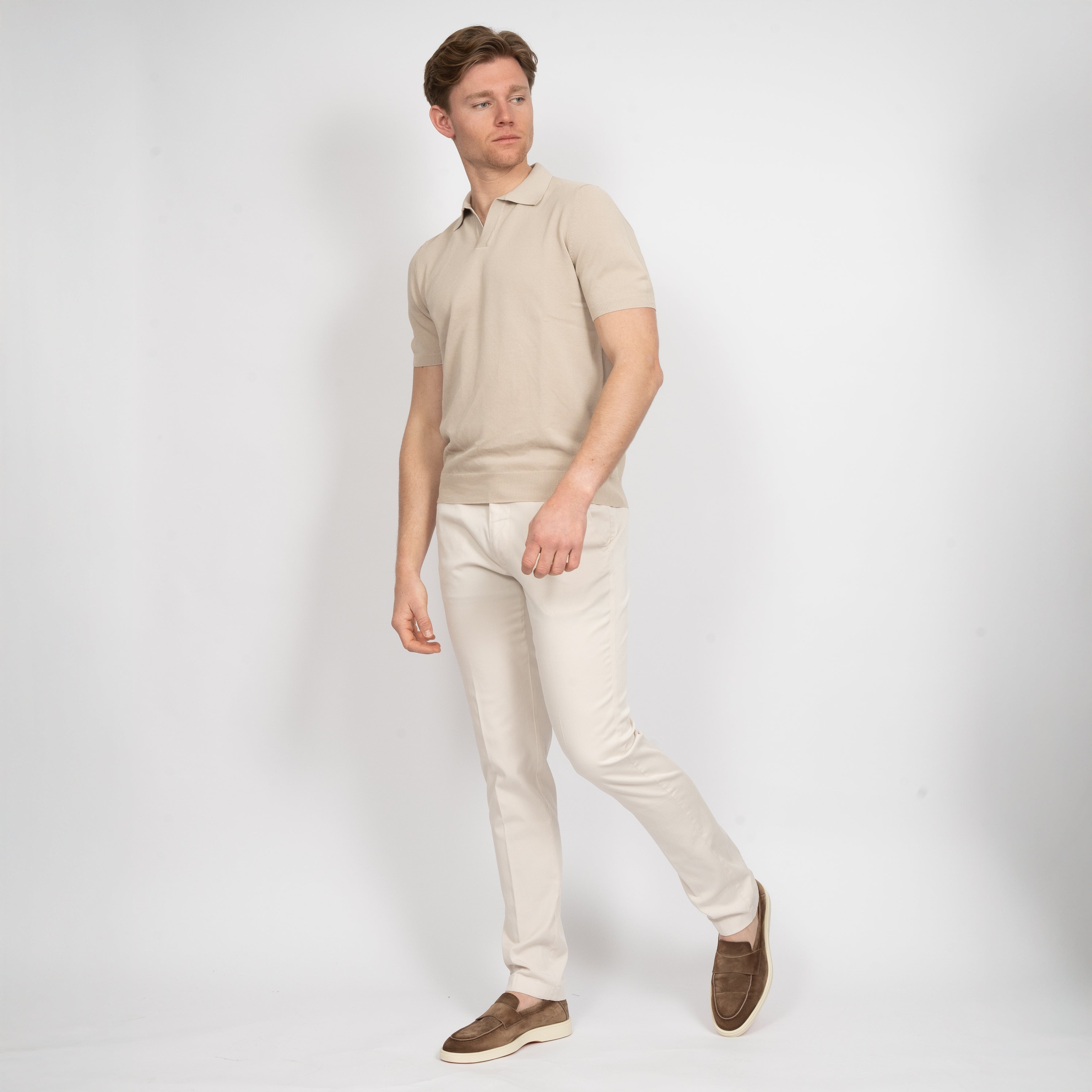 Gran Sasso Polo Beige | Fresh Cotton