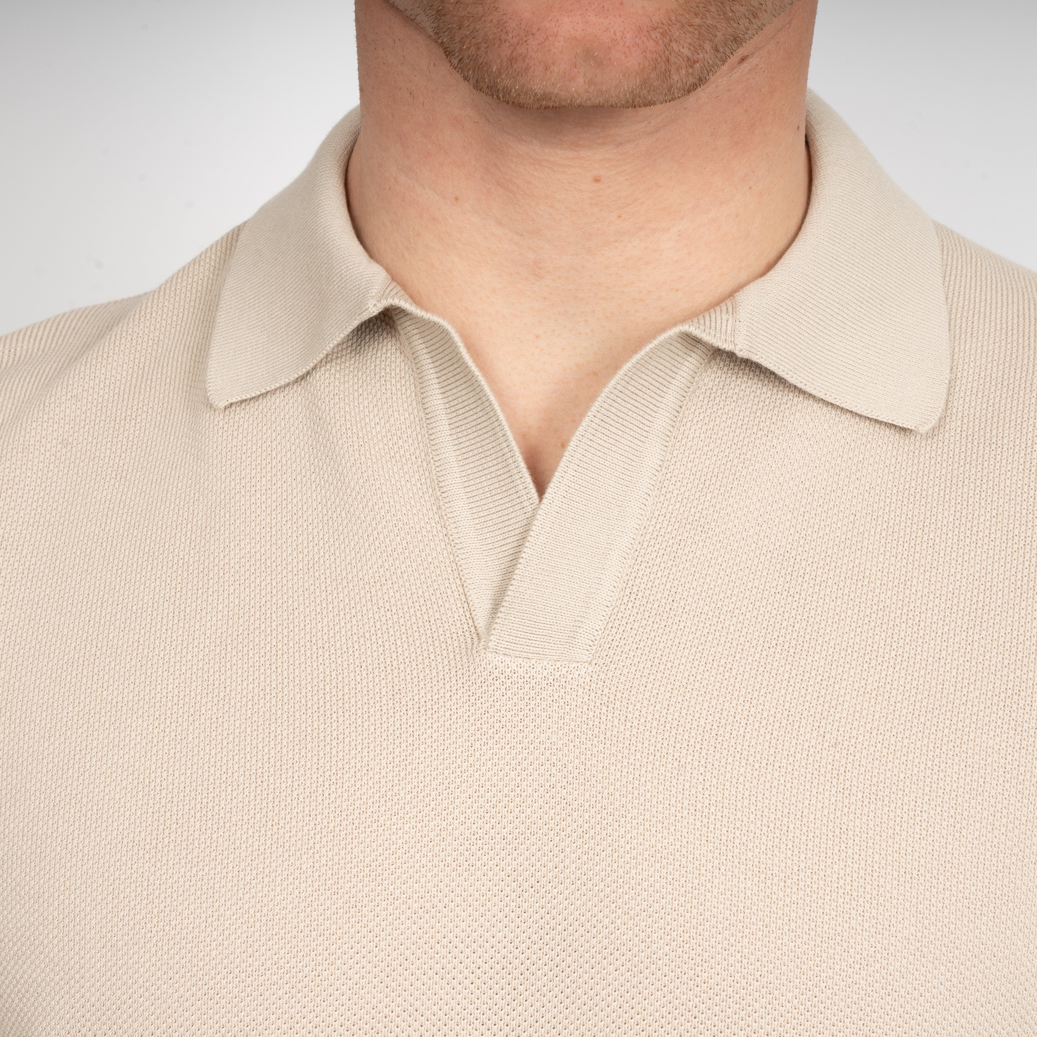 Gran Sasso Polo Beige | Fresh Cotton