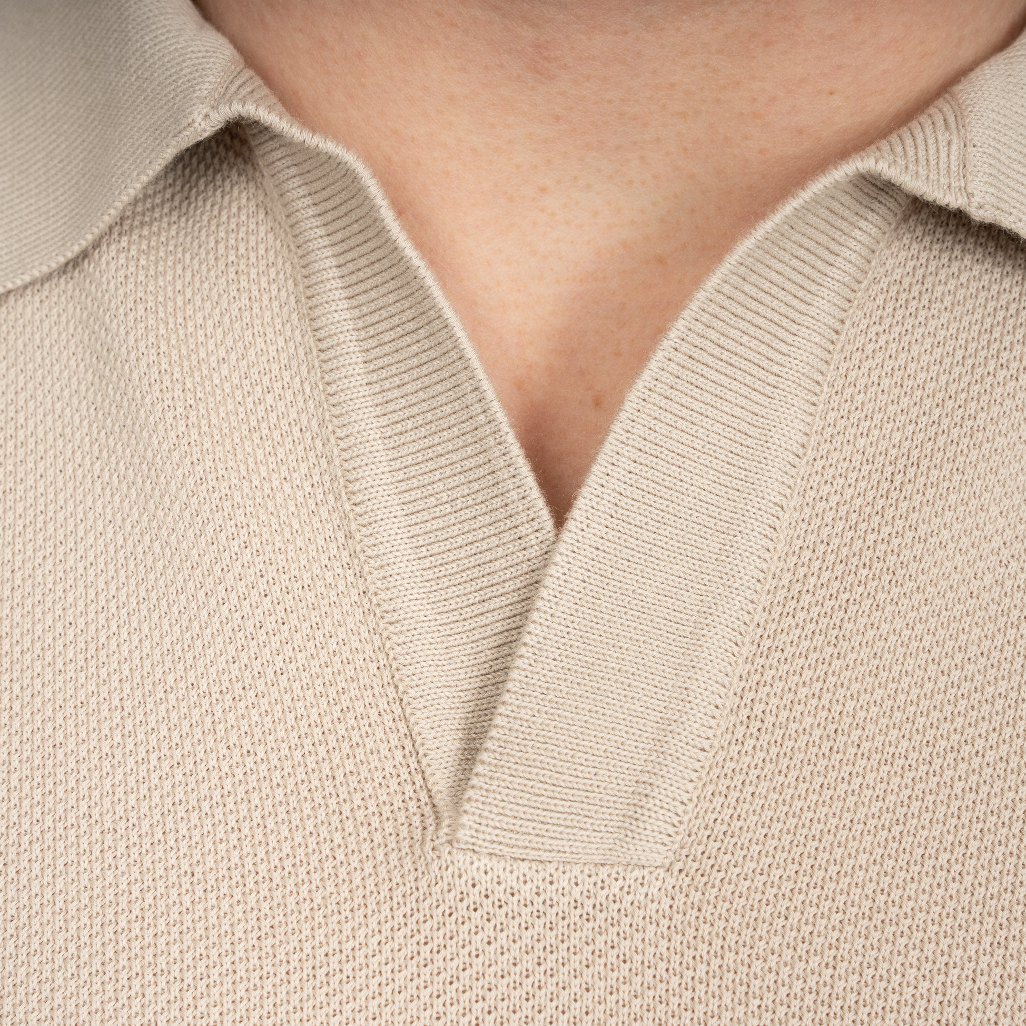 Gran Sasso Polo Beige | Fresh Cotton