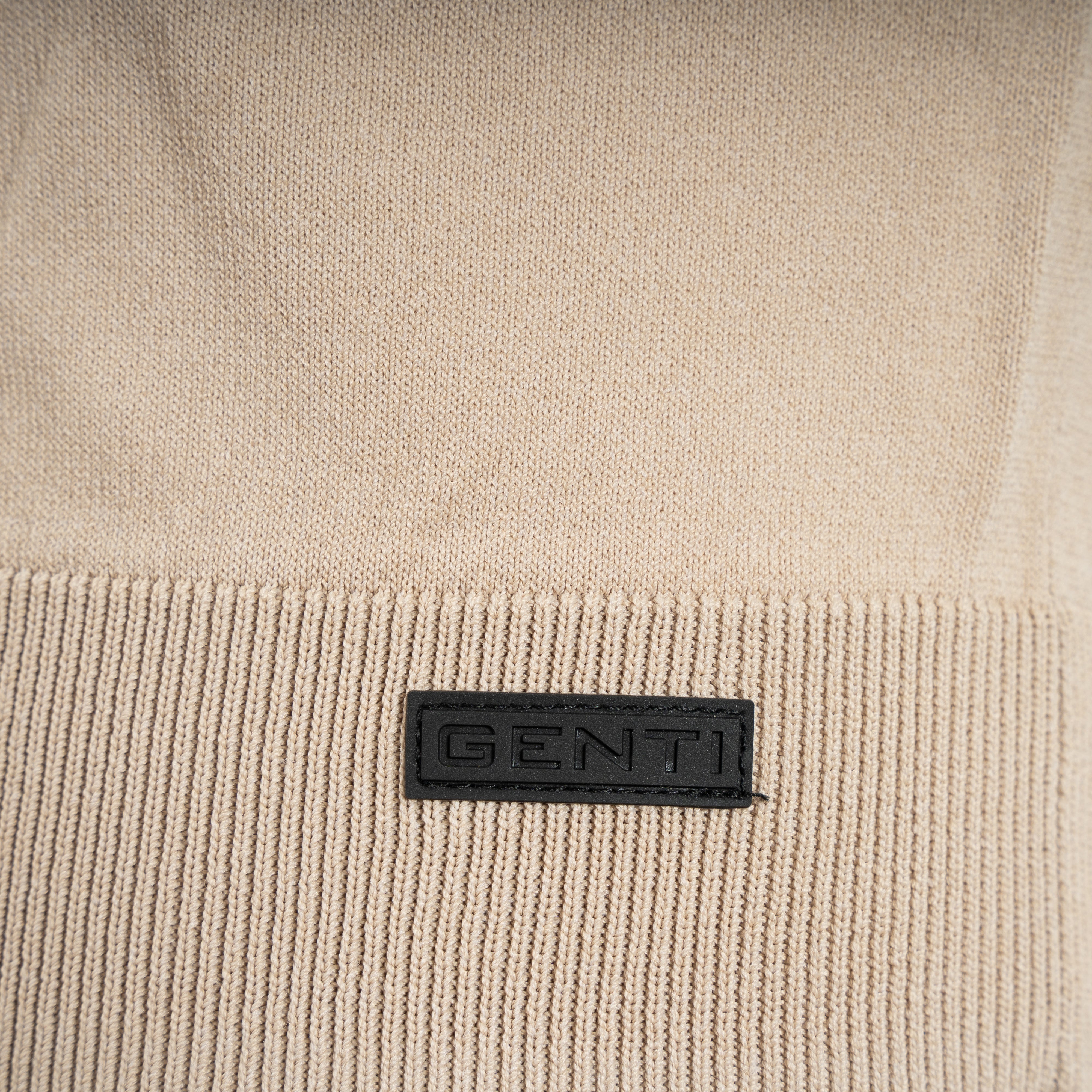 Genti Zip-Polo Beige | Cool Dry