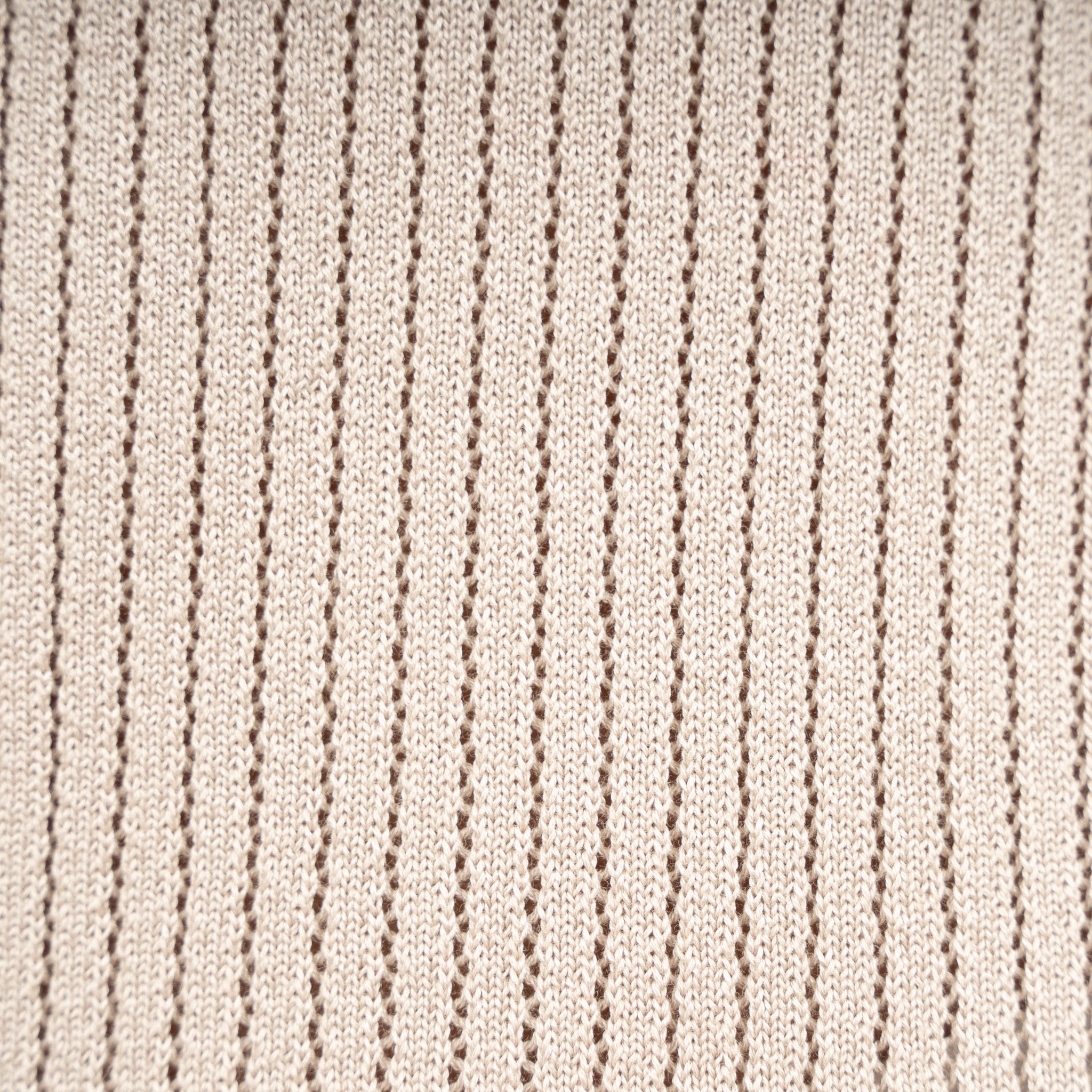 SEVEN DIALS Gebreide Buttonless Polo Zand | Bennet