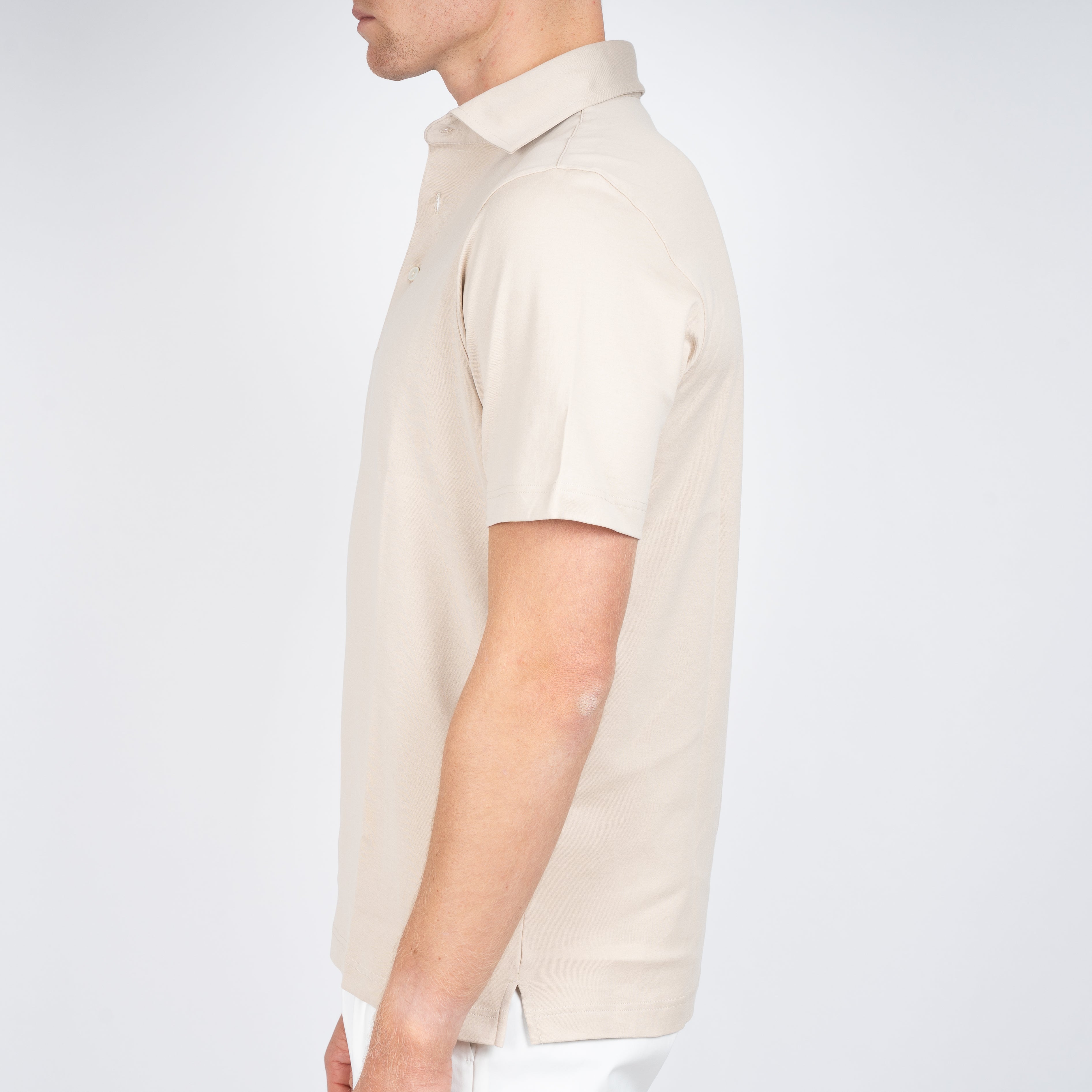 Gran Sasso Polo Beige | Mercerized Cotton
