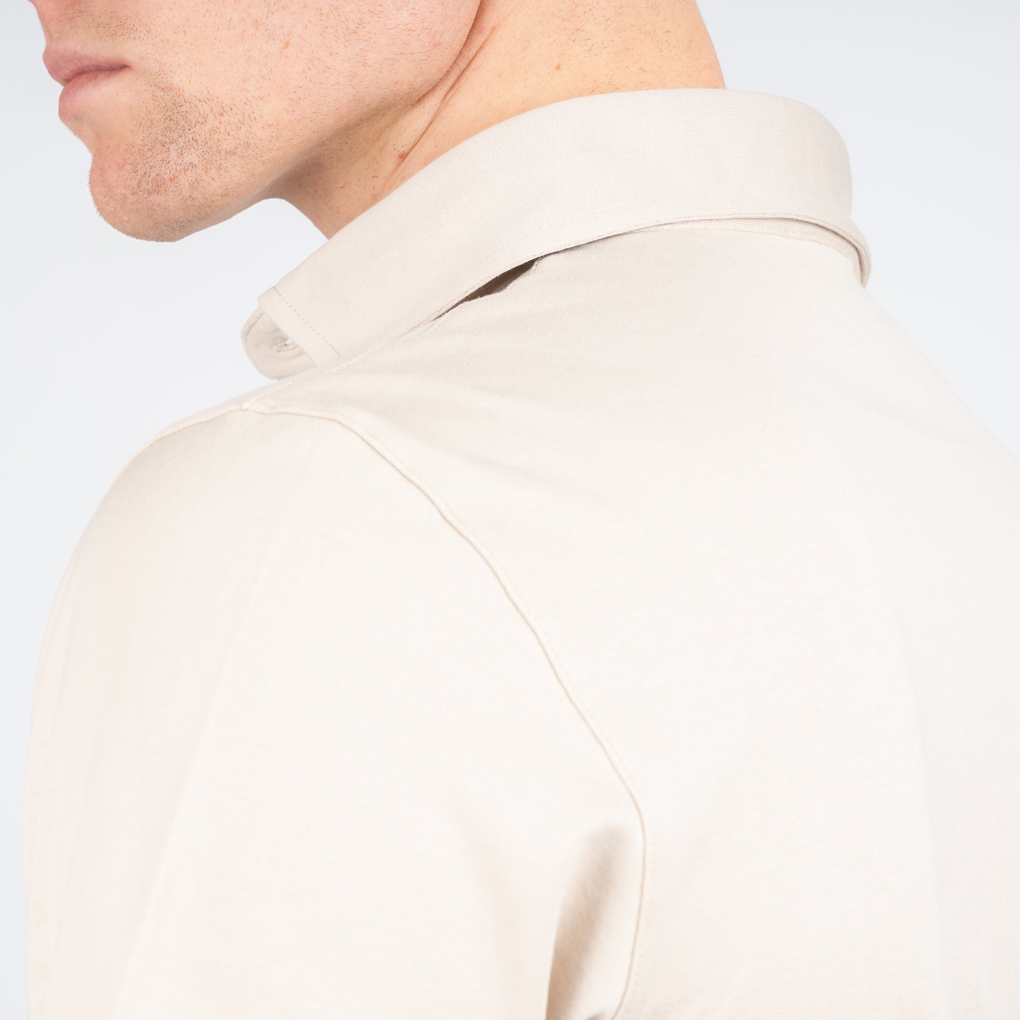 Gran Sasso Polo Beige | Mercerized Cotton