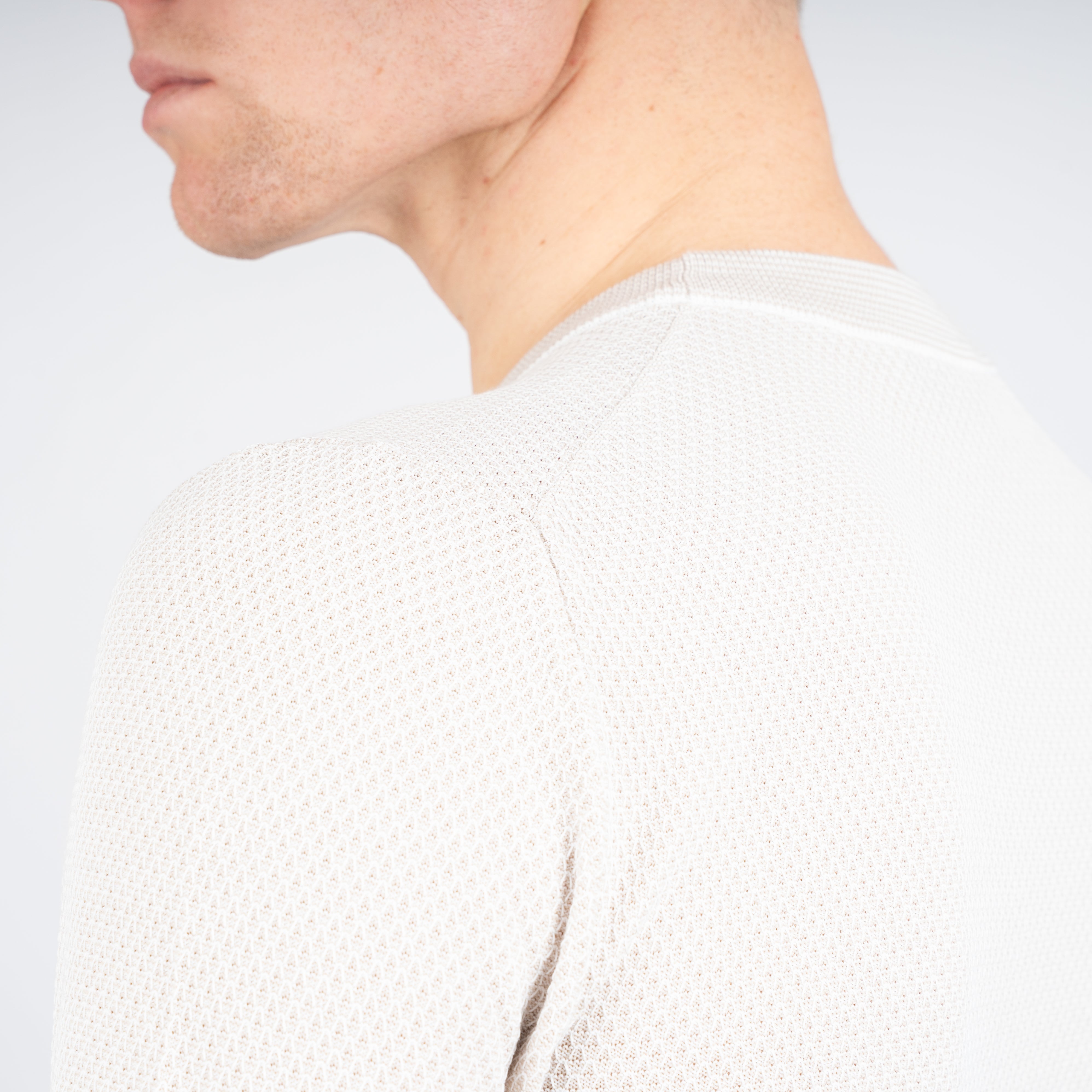 Gran Sasso Gebreid T-Shirt Beige | Fresh Cotton