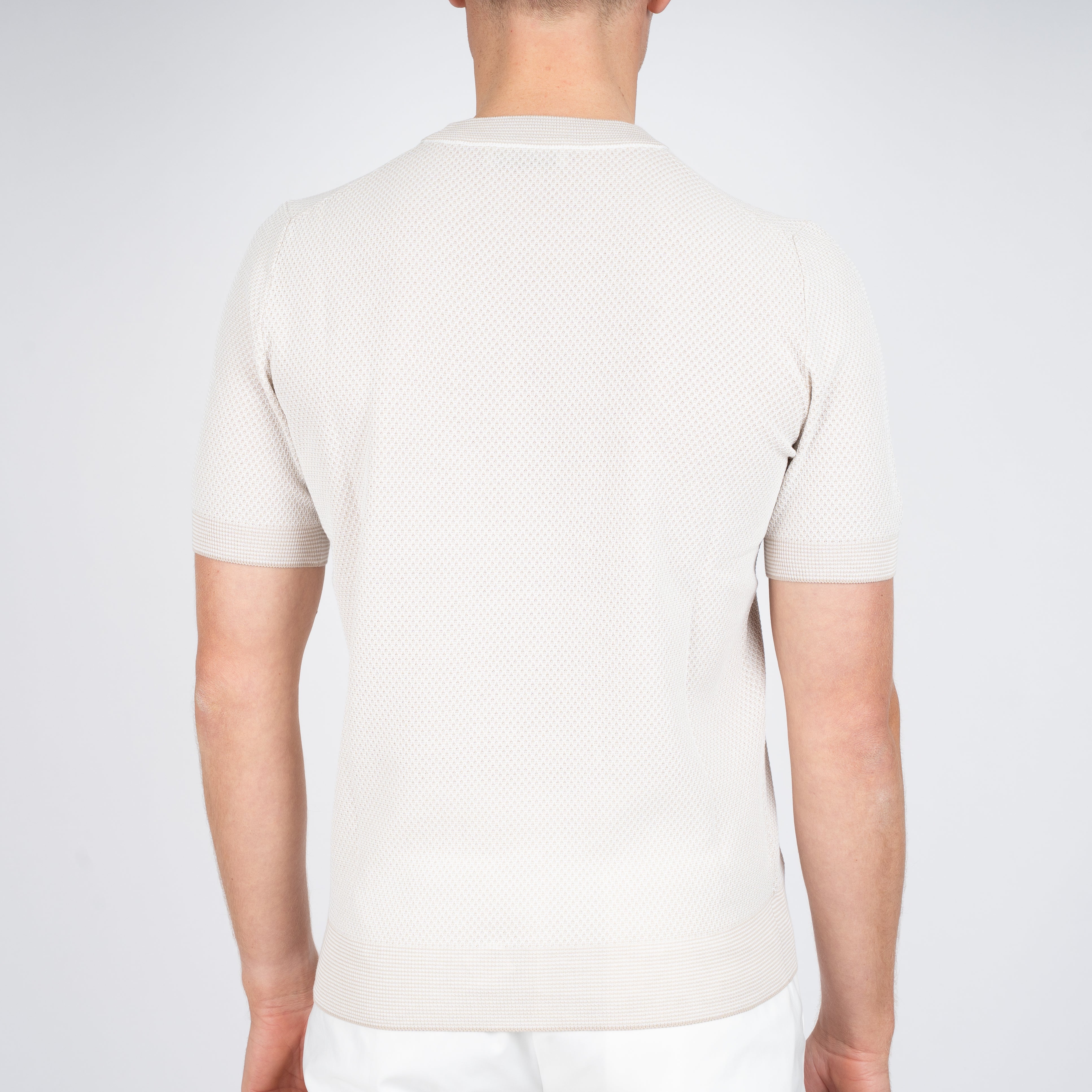 Gran Sasso Gebreid T-Shirt Beige | Fresh Cotton