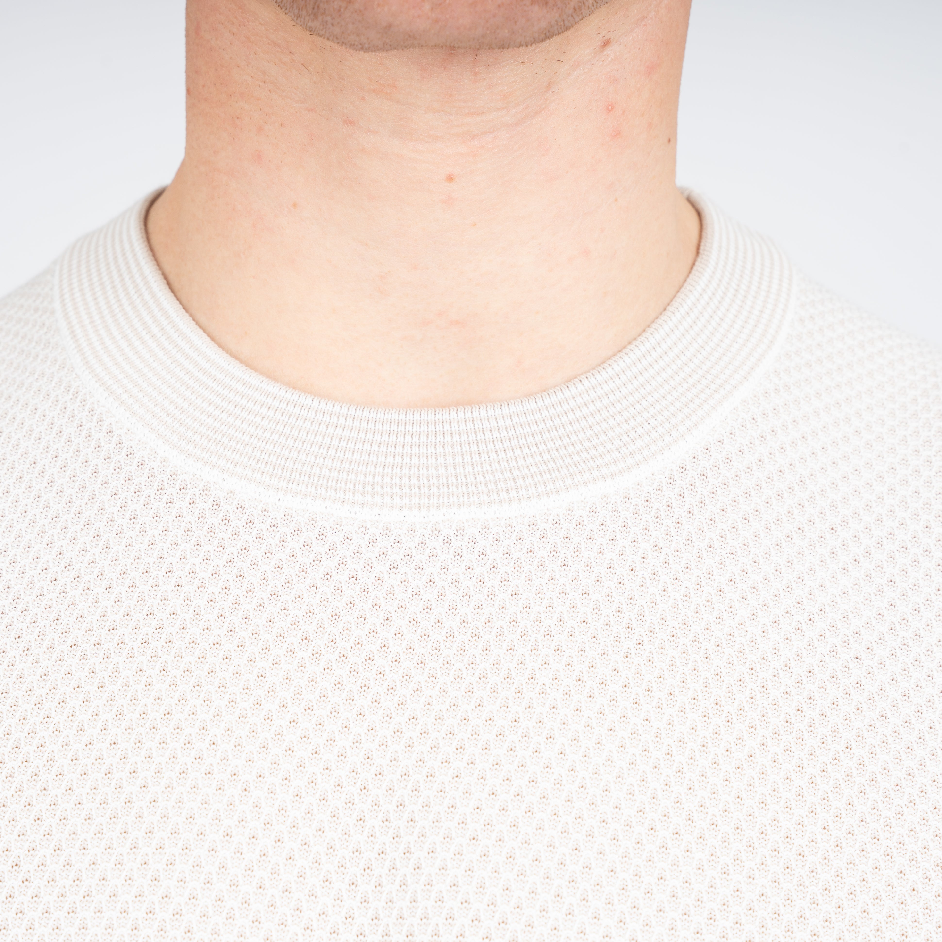 Gran Sasso Gebreid T-Shirt Beige | Fresh Cotton