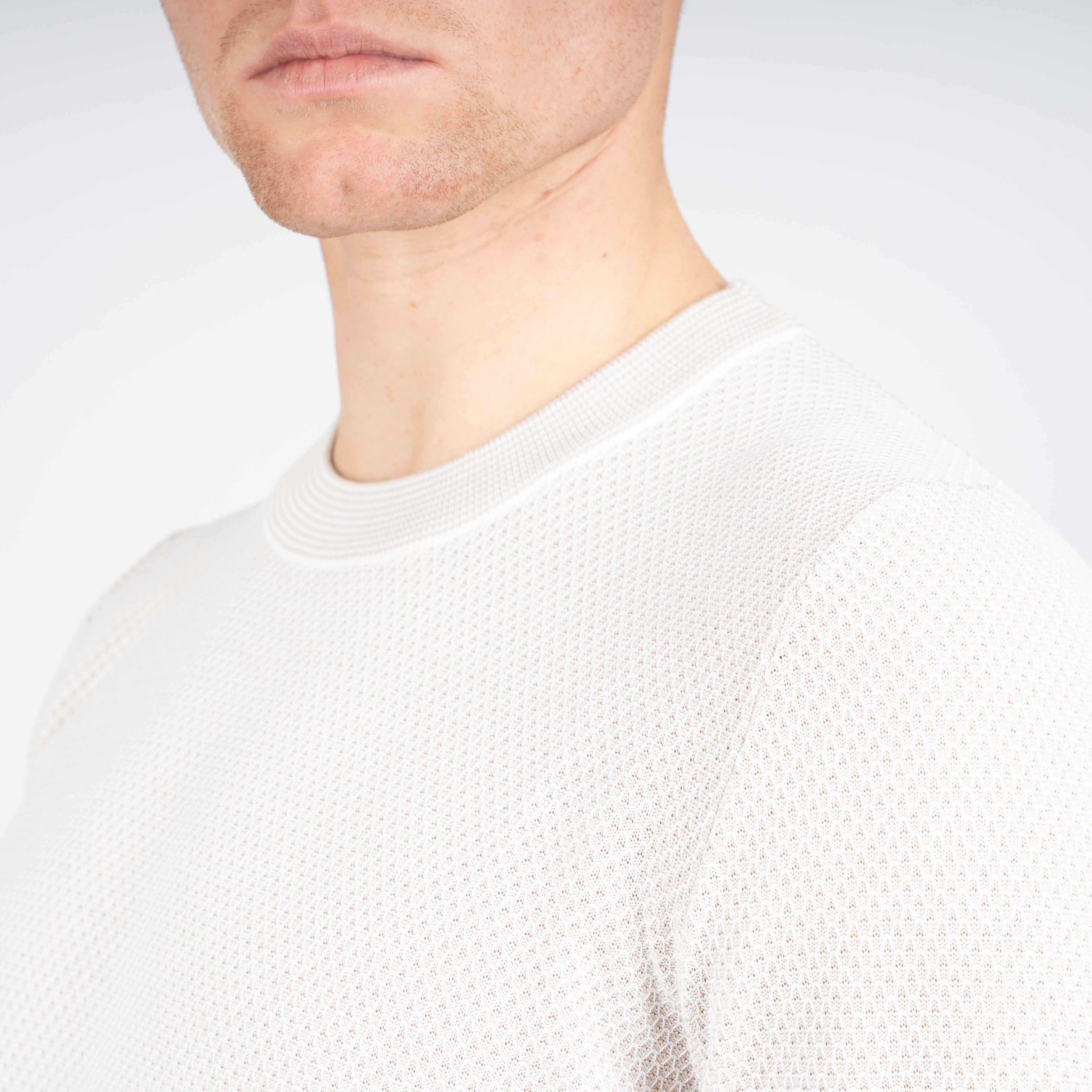 Gran Sasso Gebreid T-Shirt Beige | Fresh Cotton