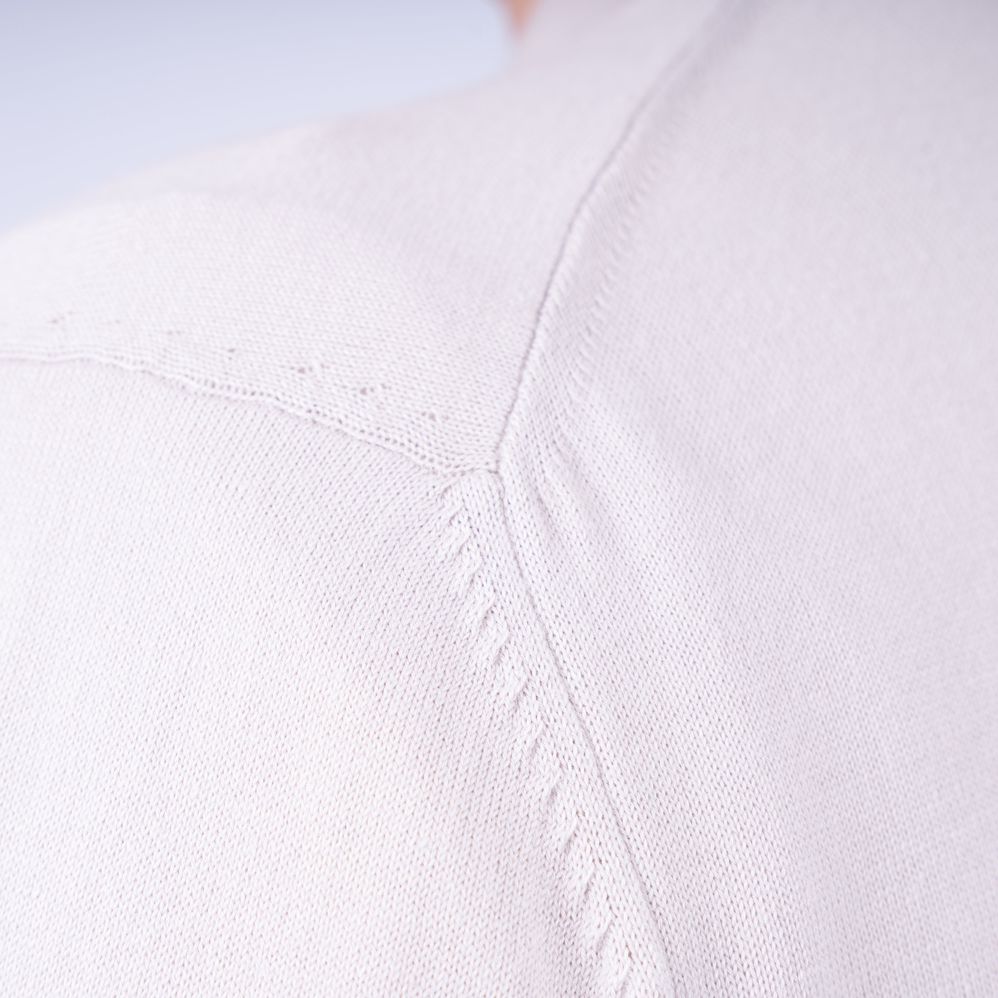 Gran Sasso Gebreid Knoopvest Beige | Organic Cotton