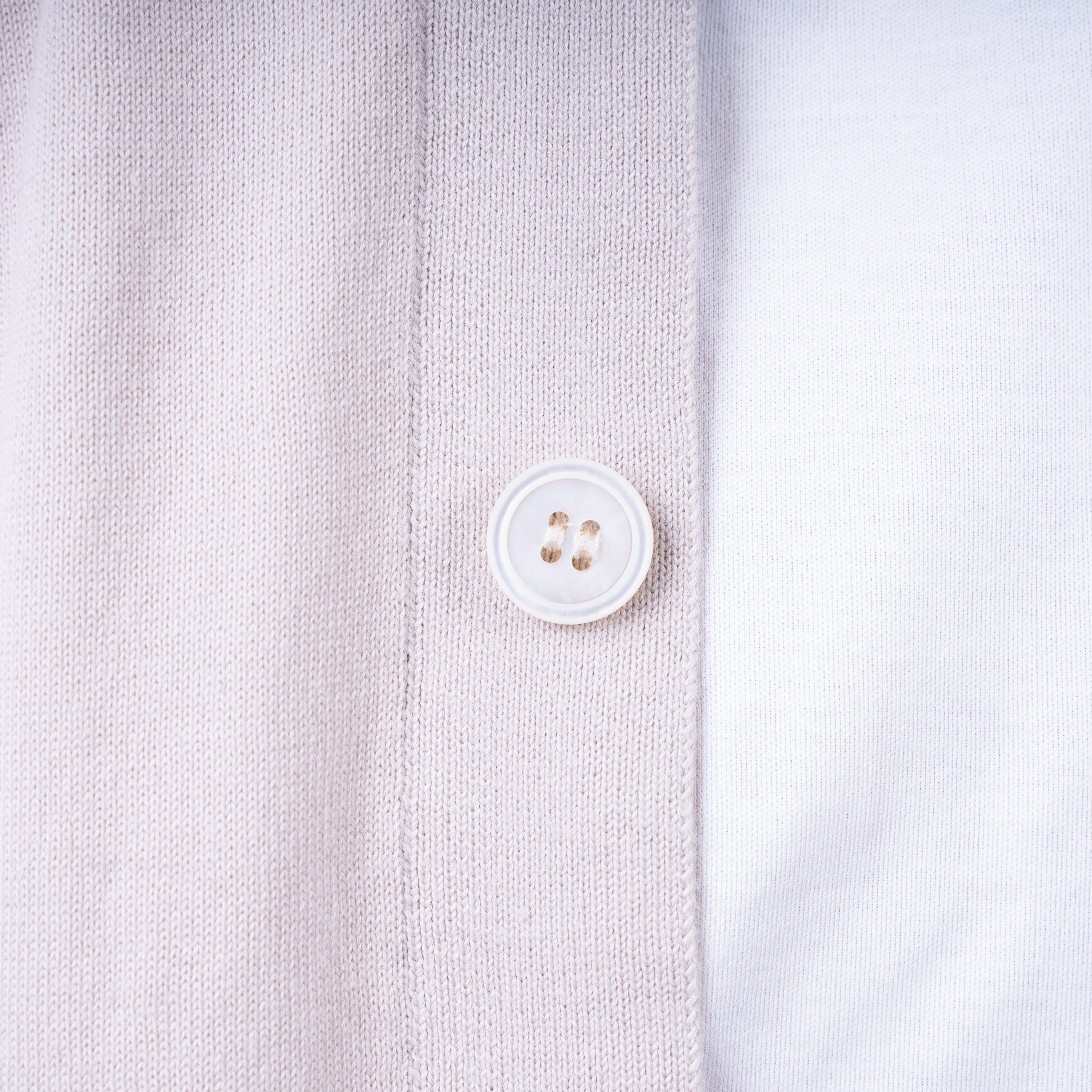 Gran Sasso Gebreid Knoopvest Beige | Organic Cotton