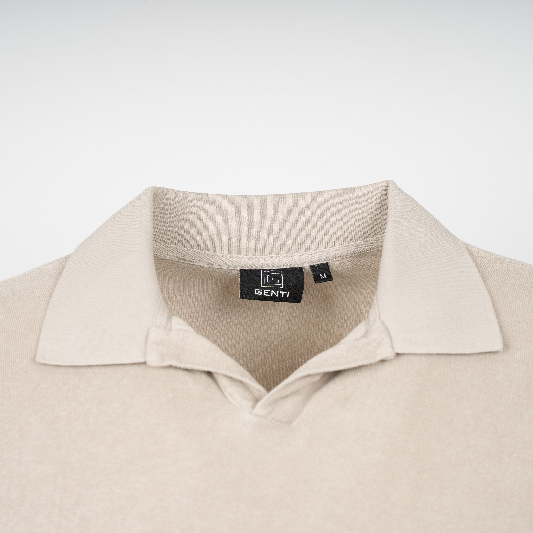 Genti Buttonless Polo Beige | Badstof