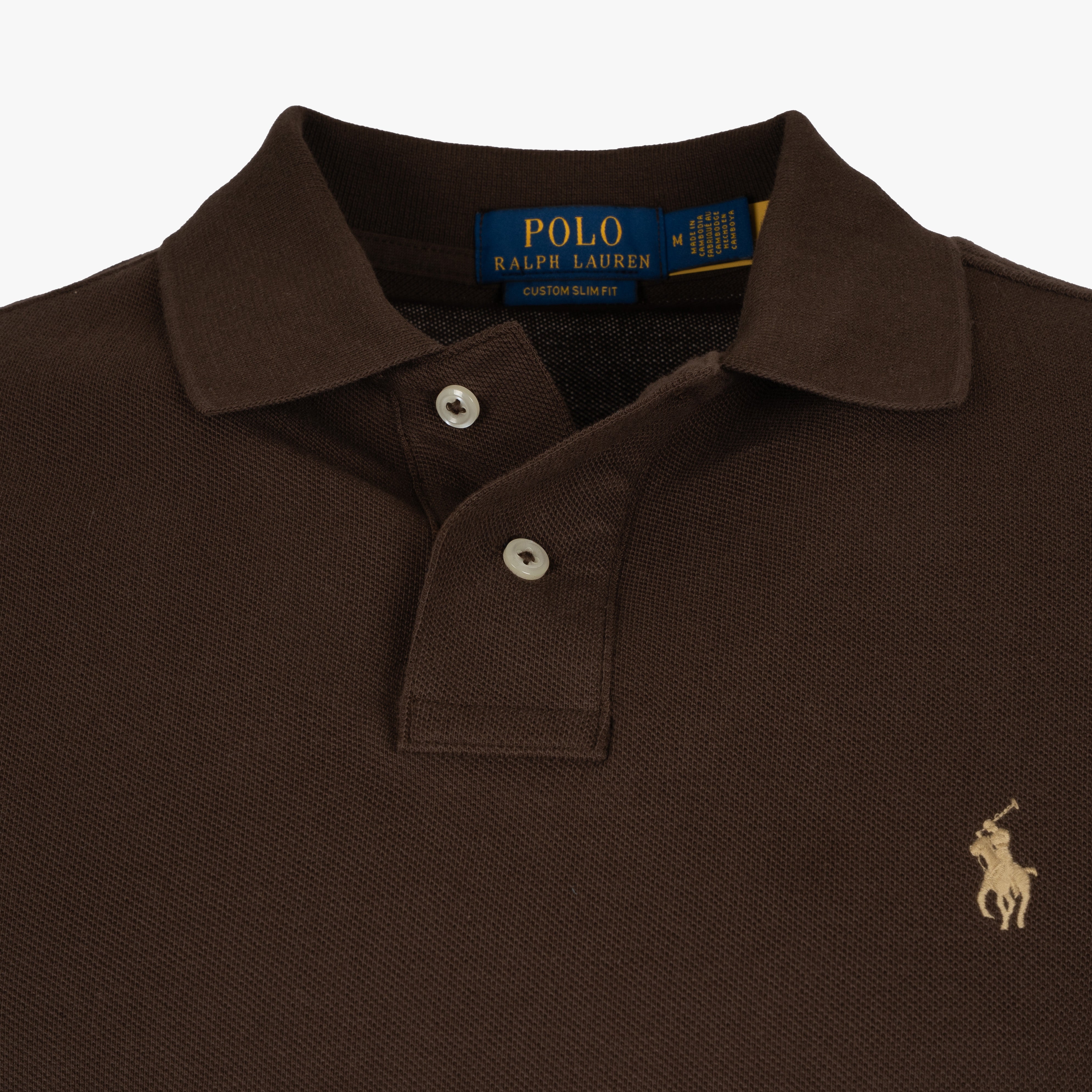 Ralph Lauren Polo Donkerbruin | Custom Slim Fit