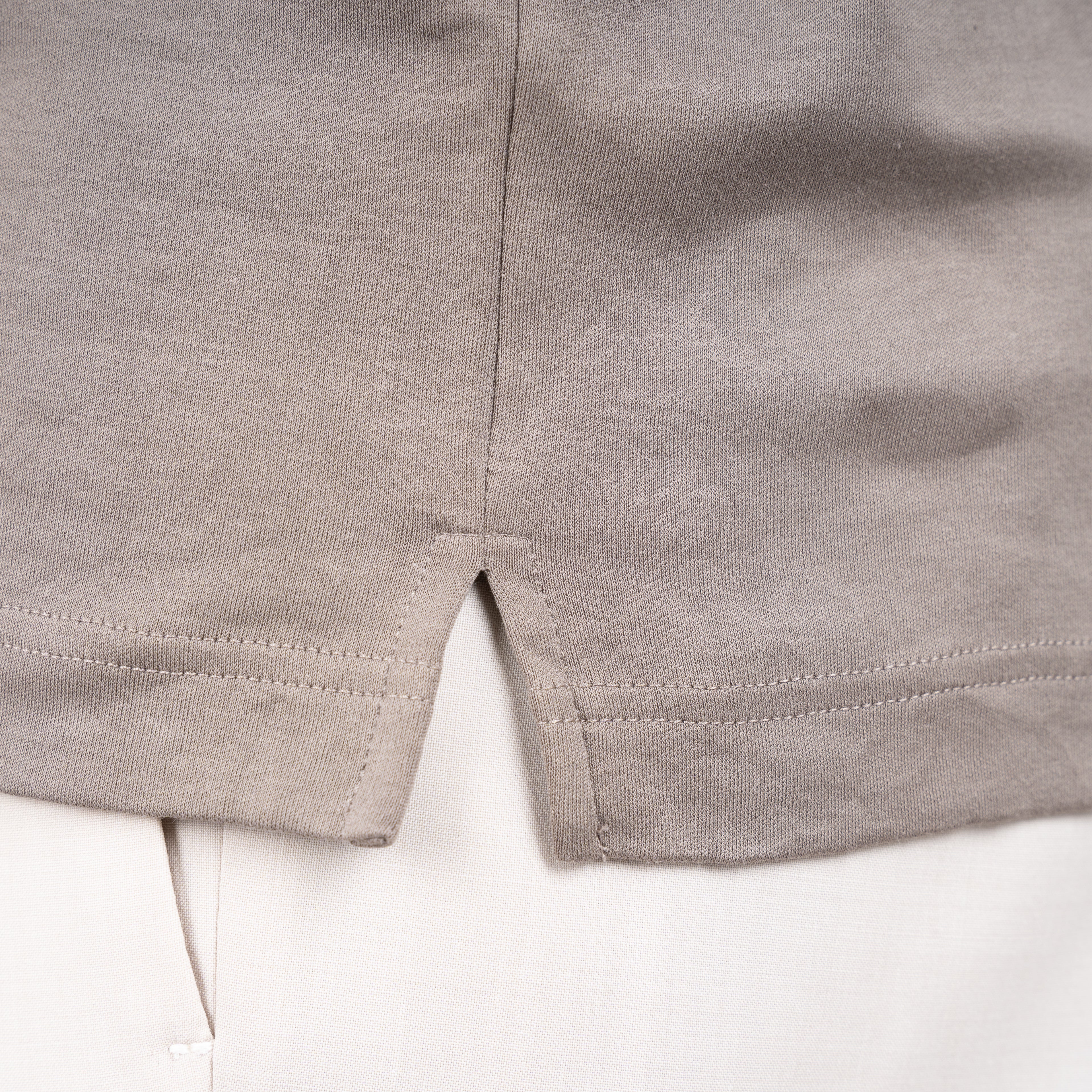 Gran Sasso Polo Taupe | Mercerized Cotton
