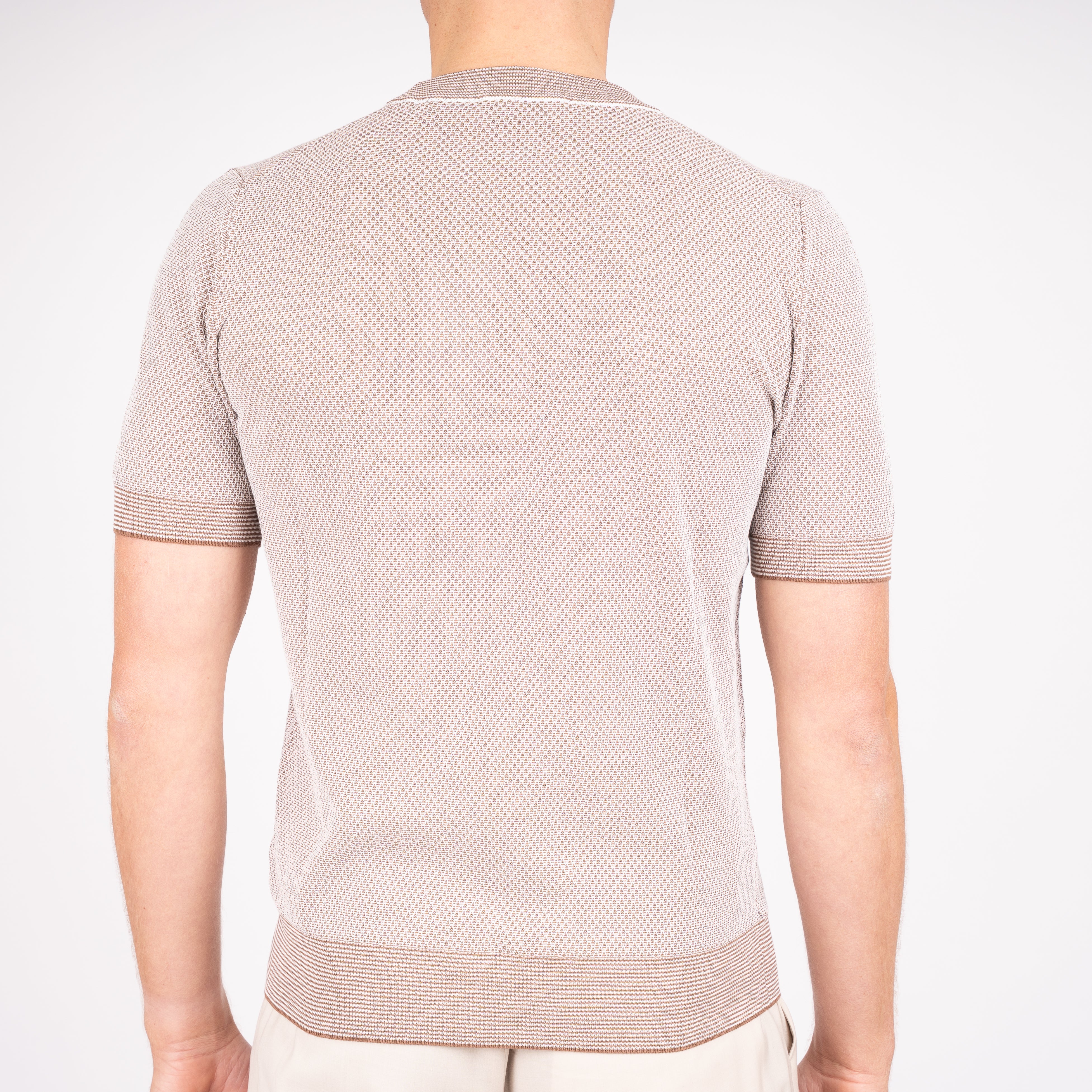 Gran Sasso Gebreid T-Shirt Taupe | Fresh Cotton