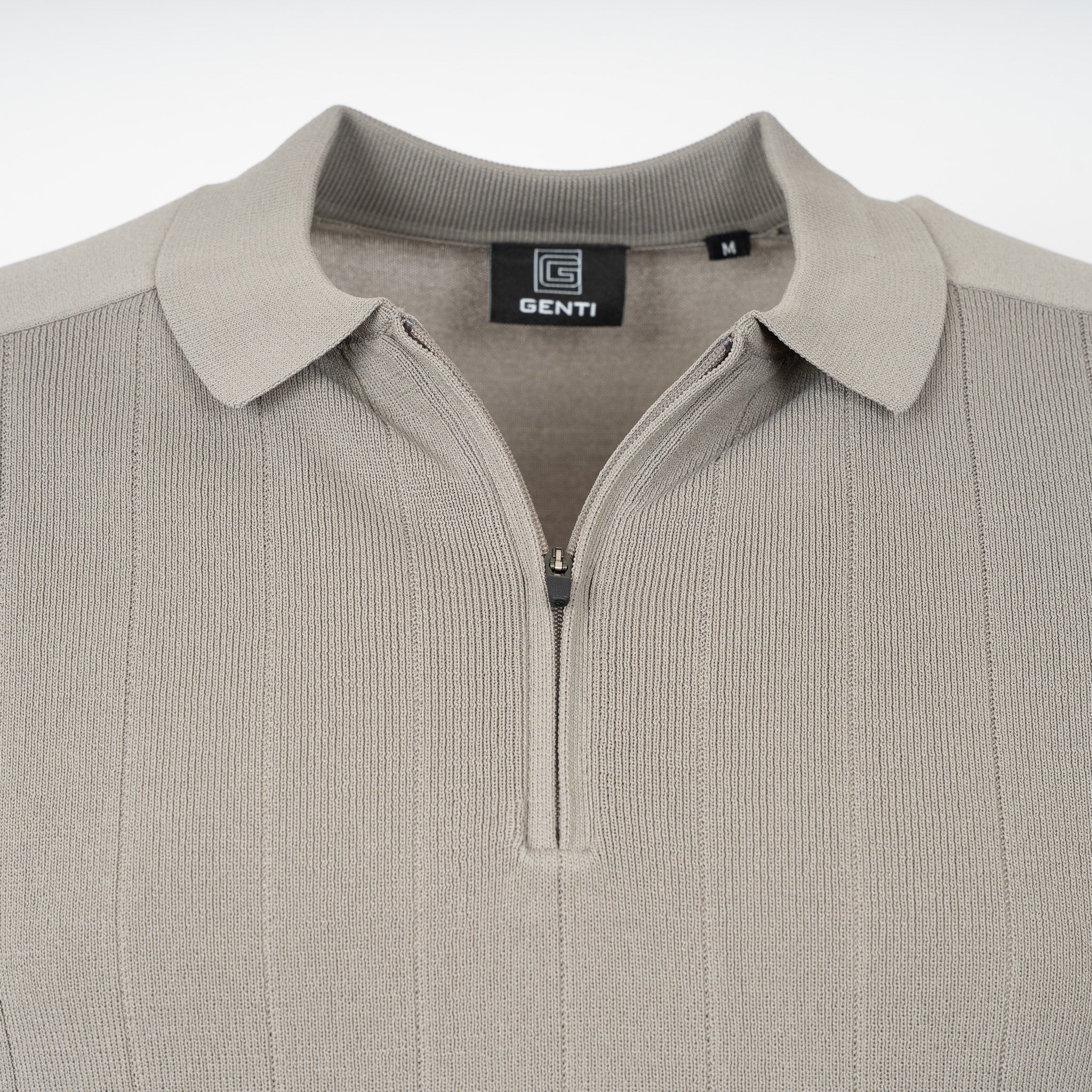 Genti Polo met Rits Taupe | Cool Dry