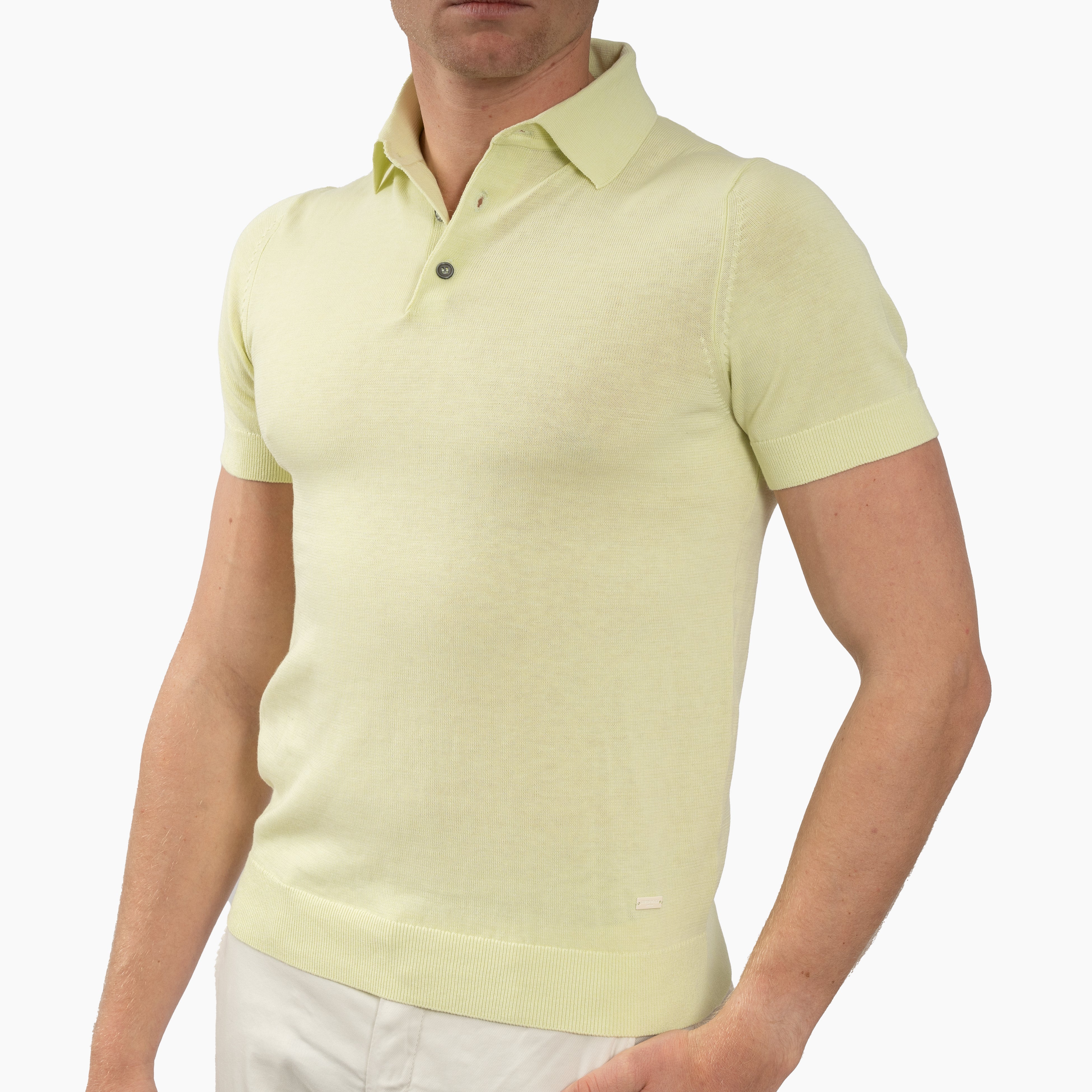 SEVEN DIALS Gebreide Polo Pistache Groen | Fillin