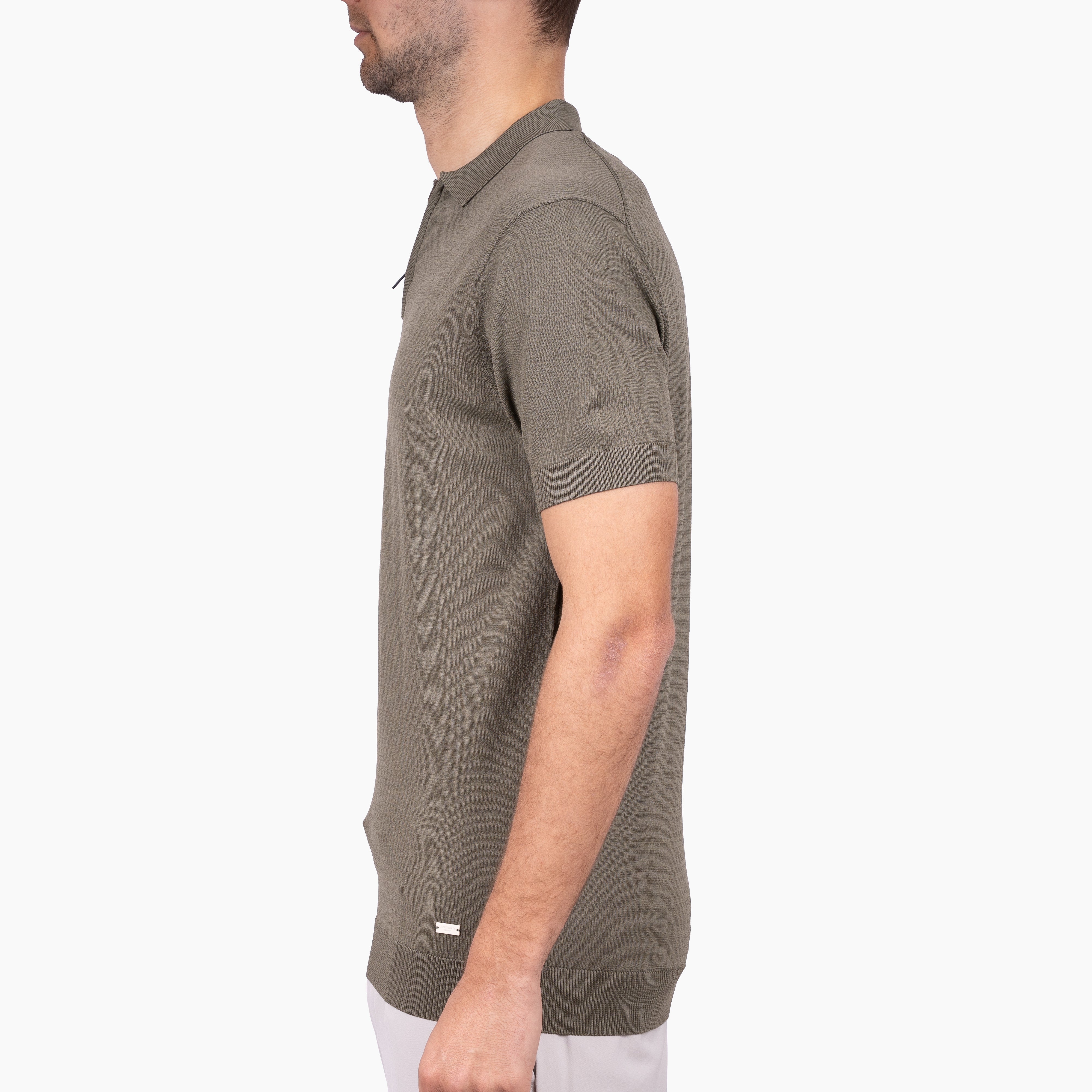 SEVEN DIALS Technische Polo met Rits Groen | Osric