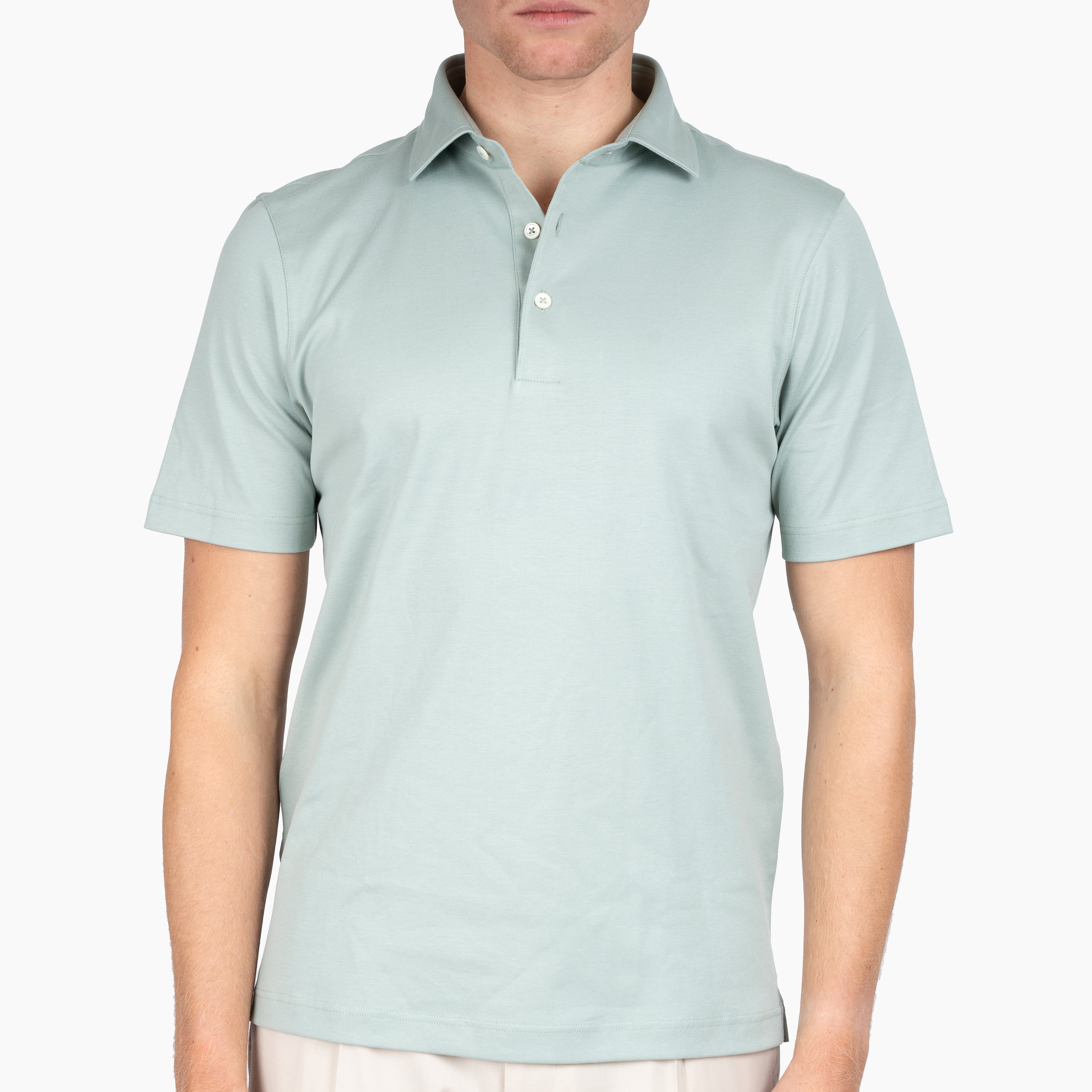 Gran Sasso Polo Mintgroen | Mercerized Cotton