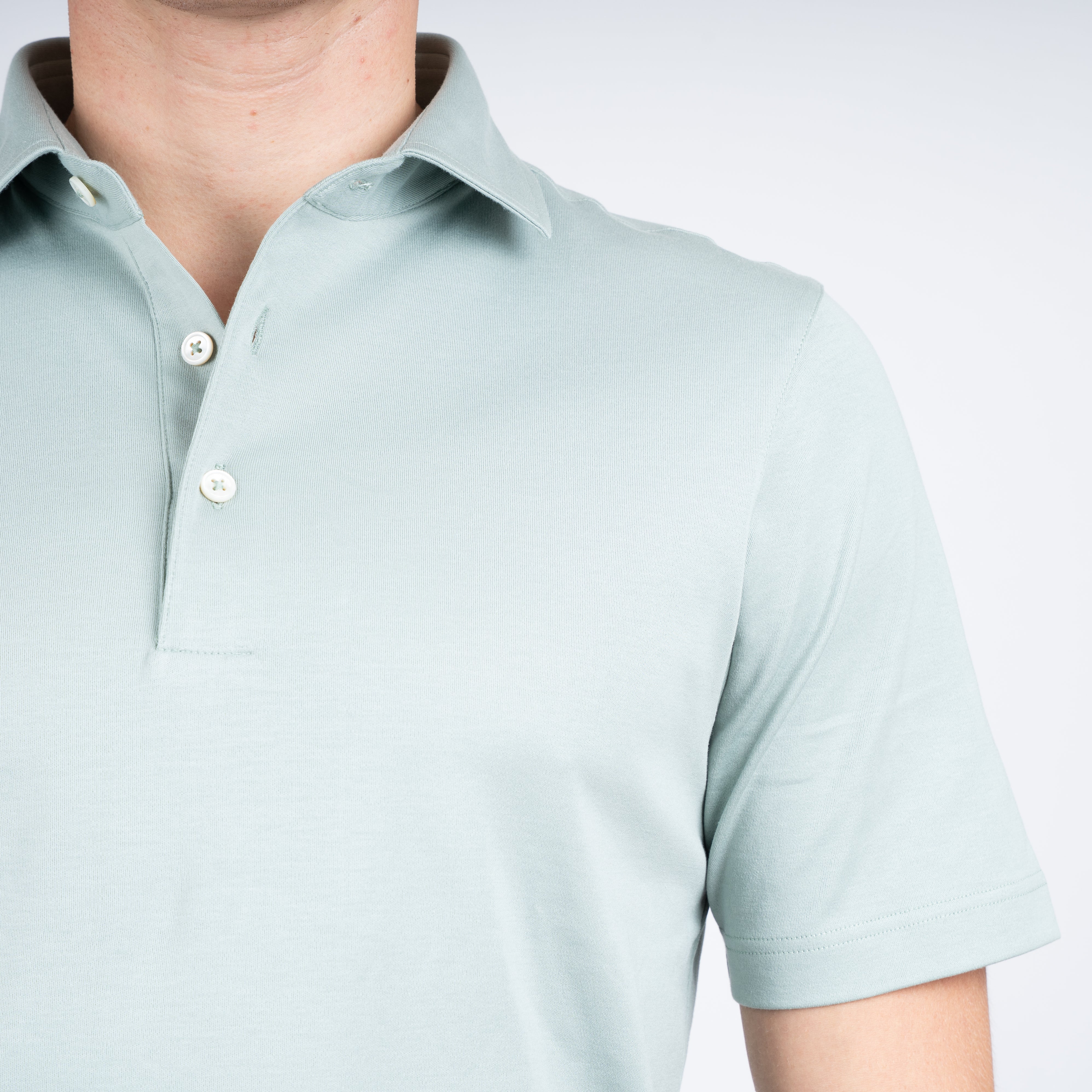 Gran Sasso Polo Mintgroen | Mercerized Cotton