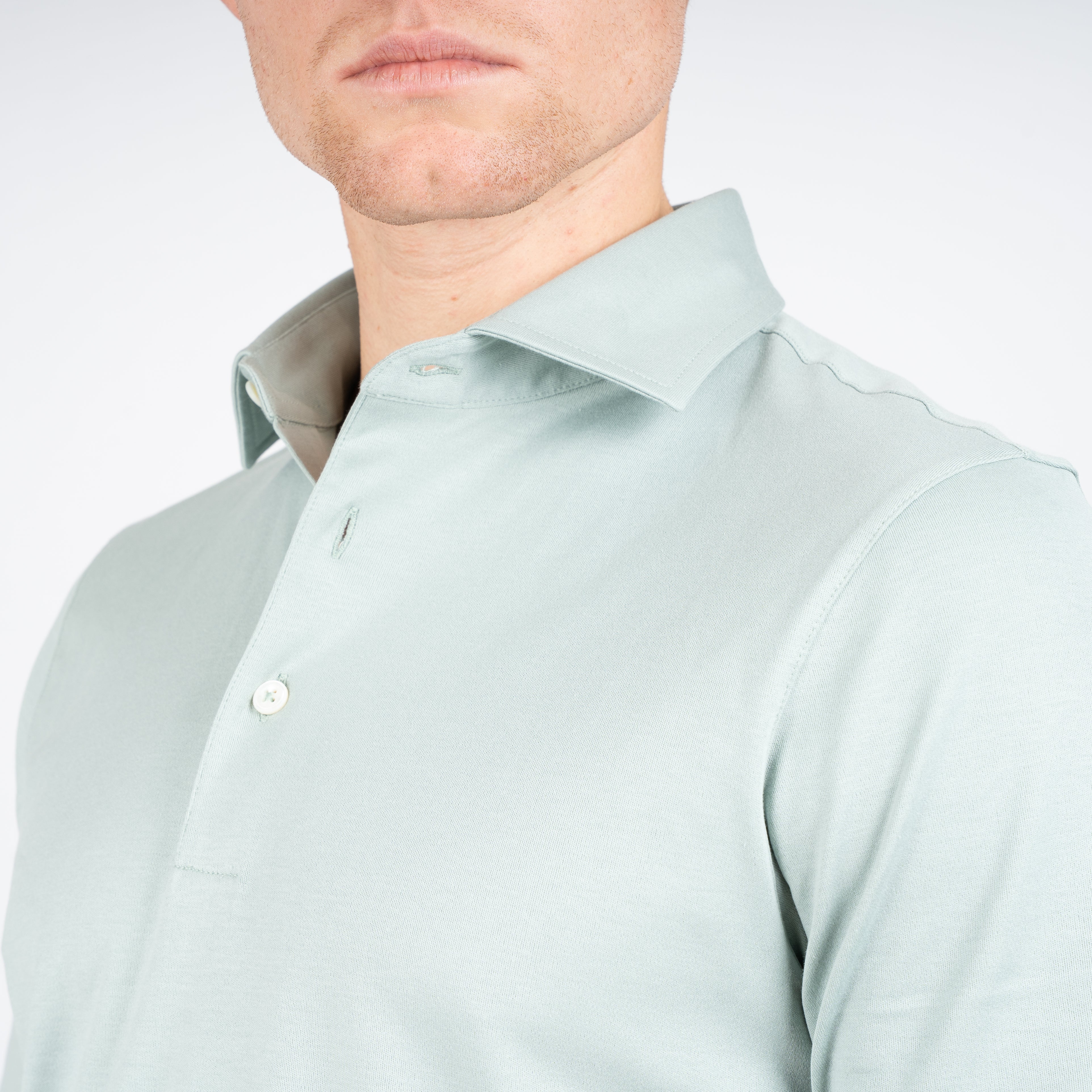 Gran Sasso Polo Mintgroen | Mercerized Cotton