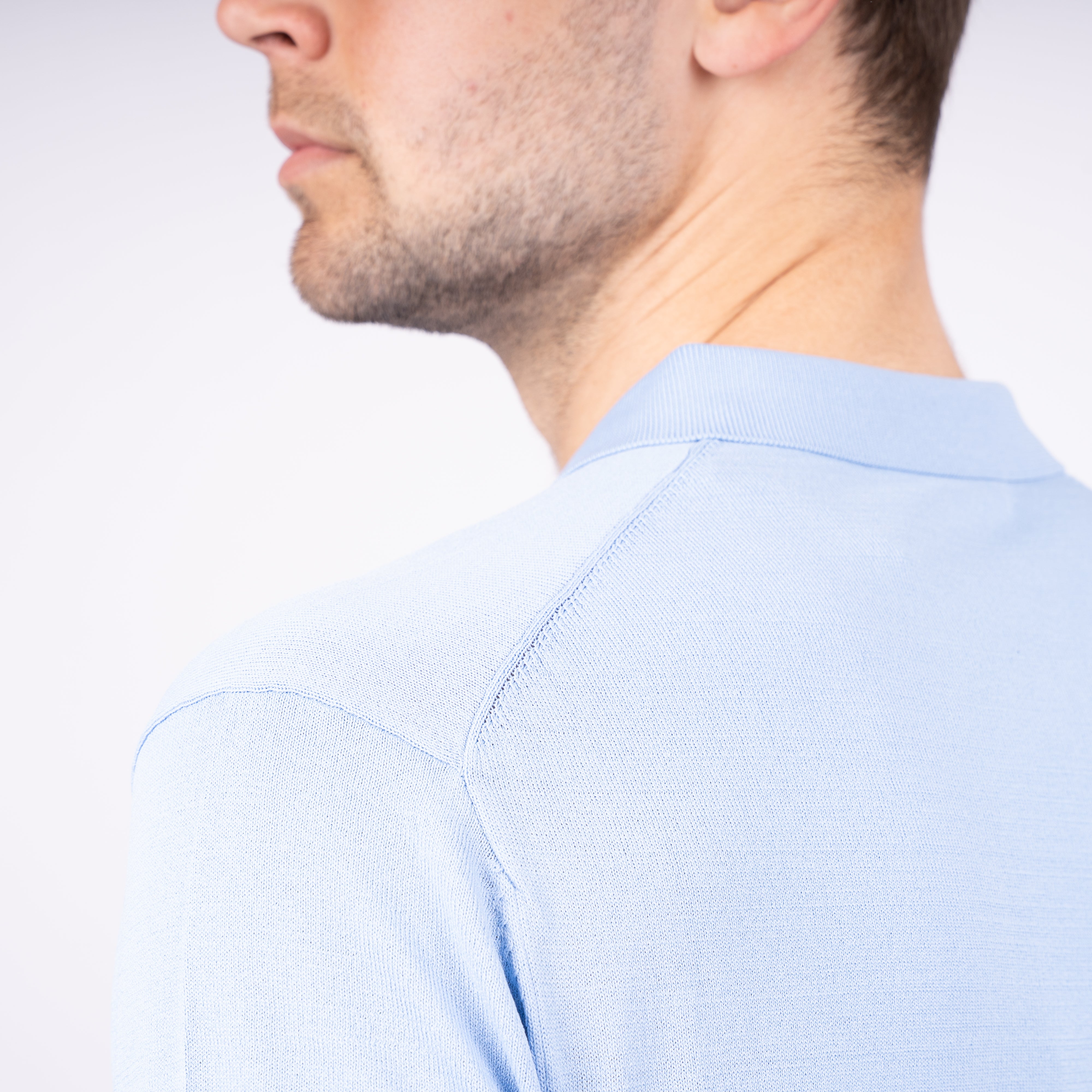 SEVEN DIALS Technische Polo met Rits Lichtblauw | Osric