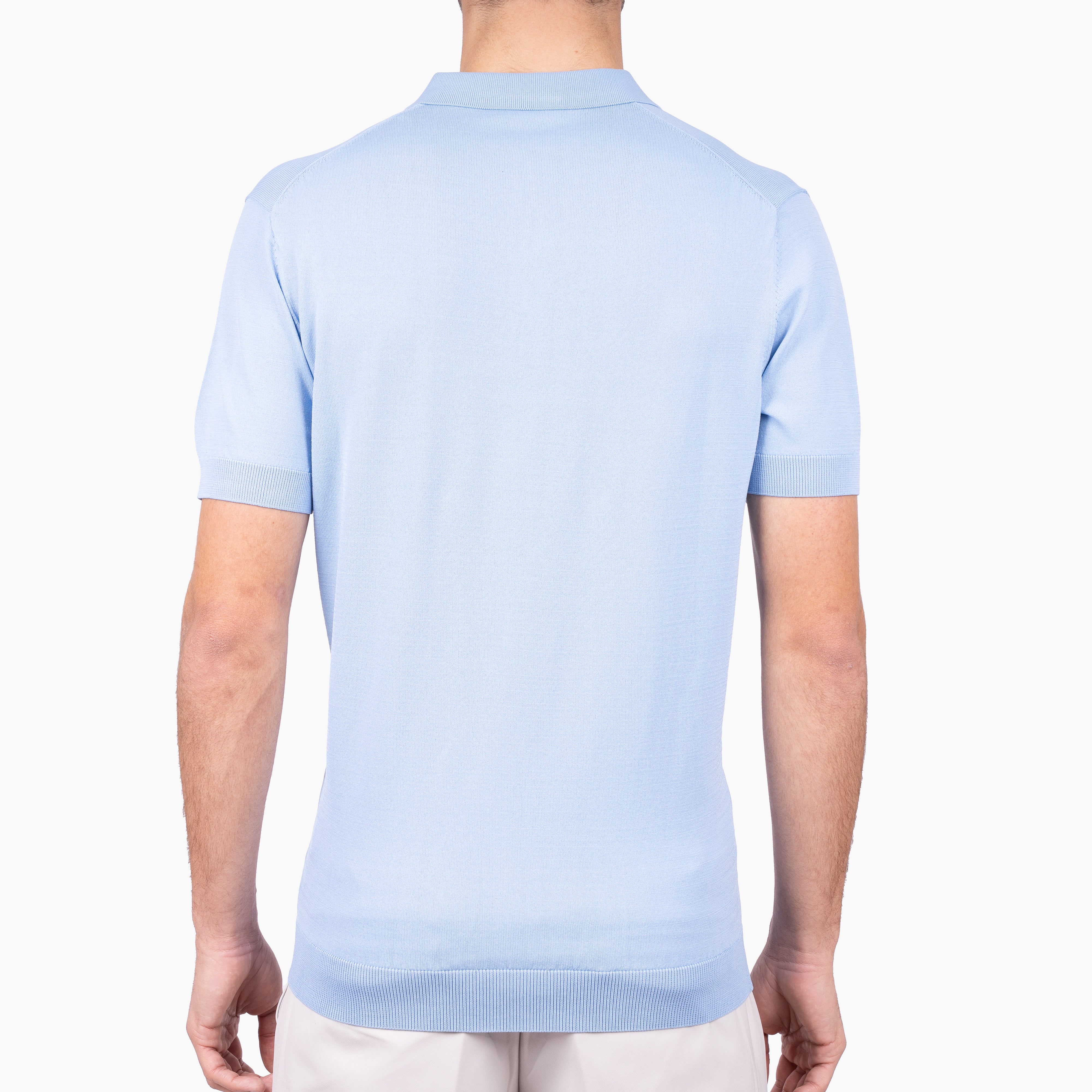 SEVEN DIALS Technische Polo met Rits Lichtblauw | Osric